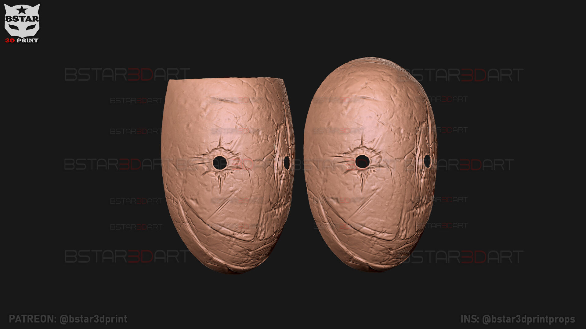 The Legion Frank Smeared Mask - Dead by Daylight - Horror Mask 3D print model_22