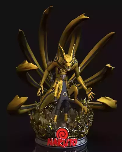 Kurama and Naruto Kurama mode 3D Figure