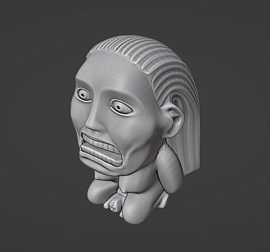 Chachapoyan Golden Statue of Fertility Idol - Life Size 3D print model