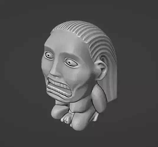 Chachapoyan Golden Statue of Fertility Idol - Life Size