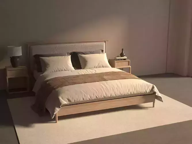 New Chinese style double bed01