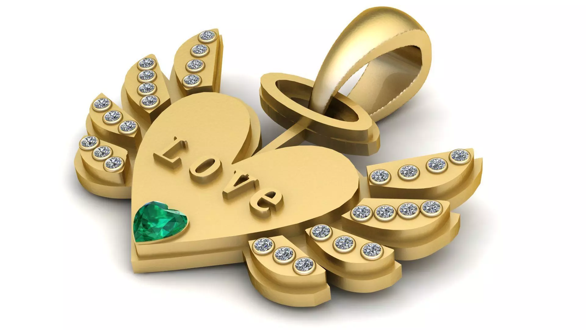 HEART GOLD PENDENT 3D print model