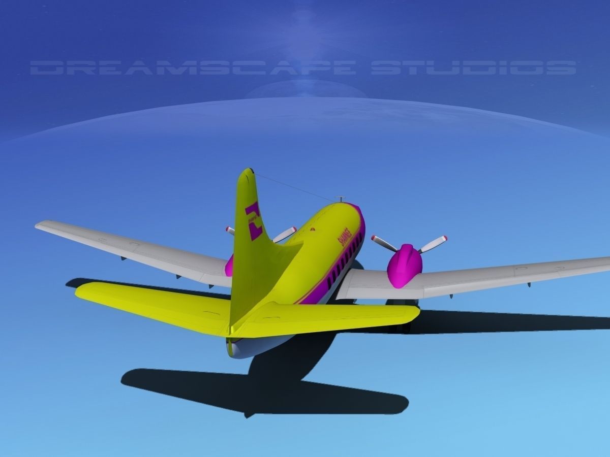 Martin 202 Shawnee Airlines 3D model_6