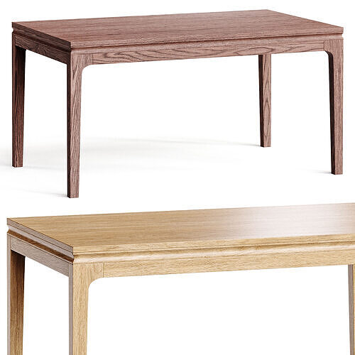 Groove Dining Table Rectangular 3D model