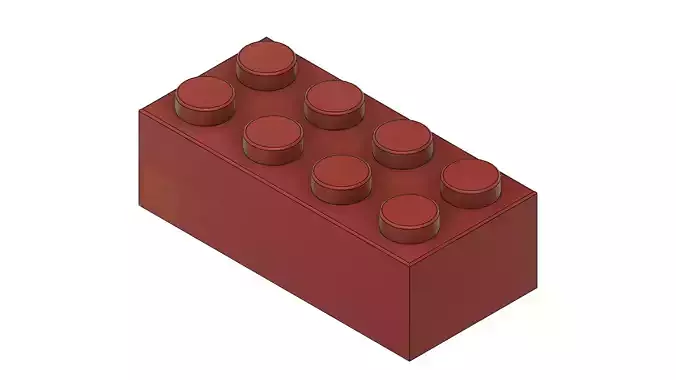 2x8 Toy Block 3D model | CGTrader