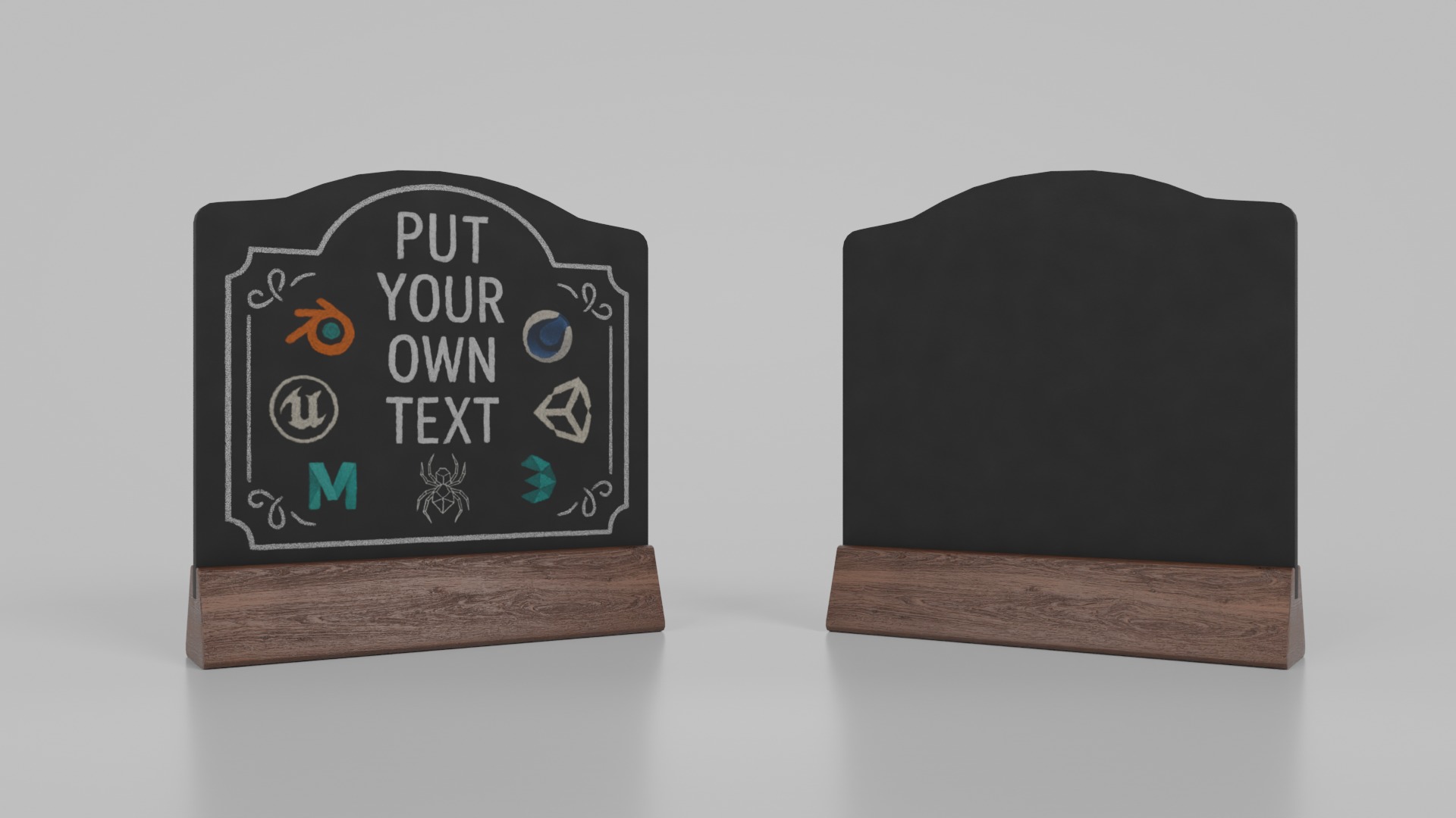 Geometric Triangle Stand Set 3D Model Collection_14