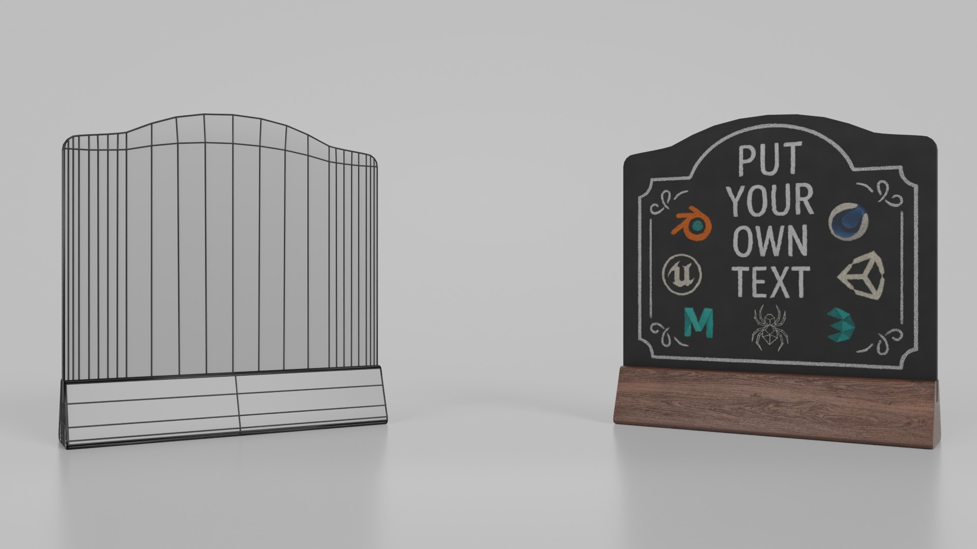 Geometric Triangle Stand Set 3D Model Collection_17