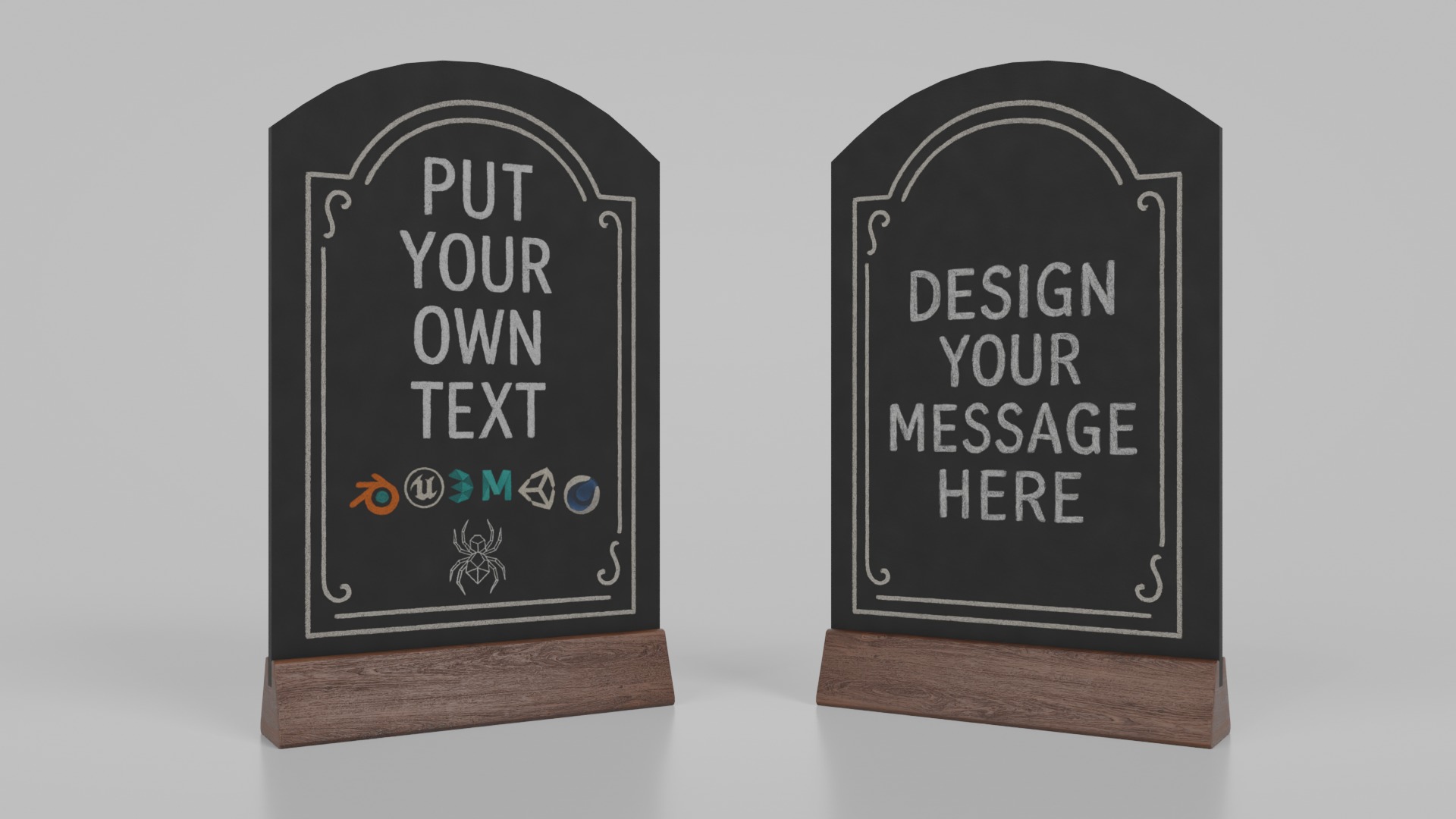 Geometric Triangle Stand Set 3D Model Collection_7