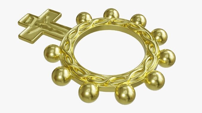 Rosary ring 3D model