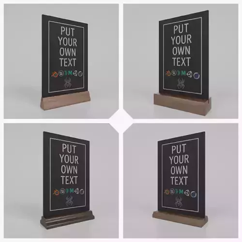 Versatile Rectangular Chalkboard Set 3D Model Collection