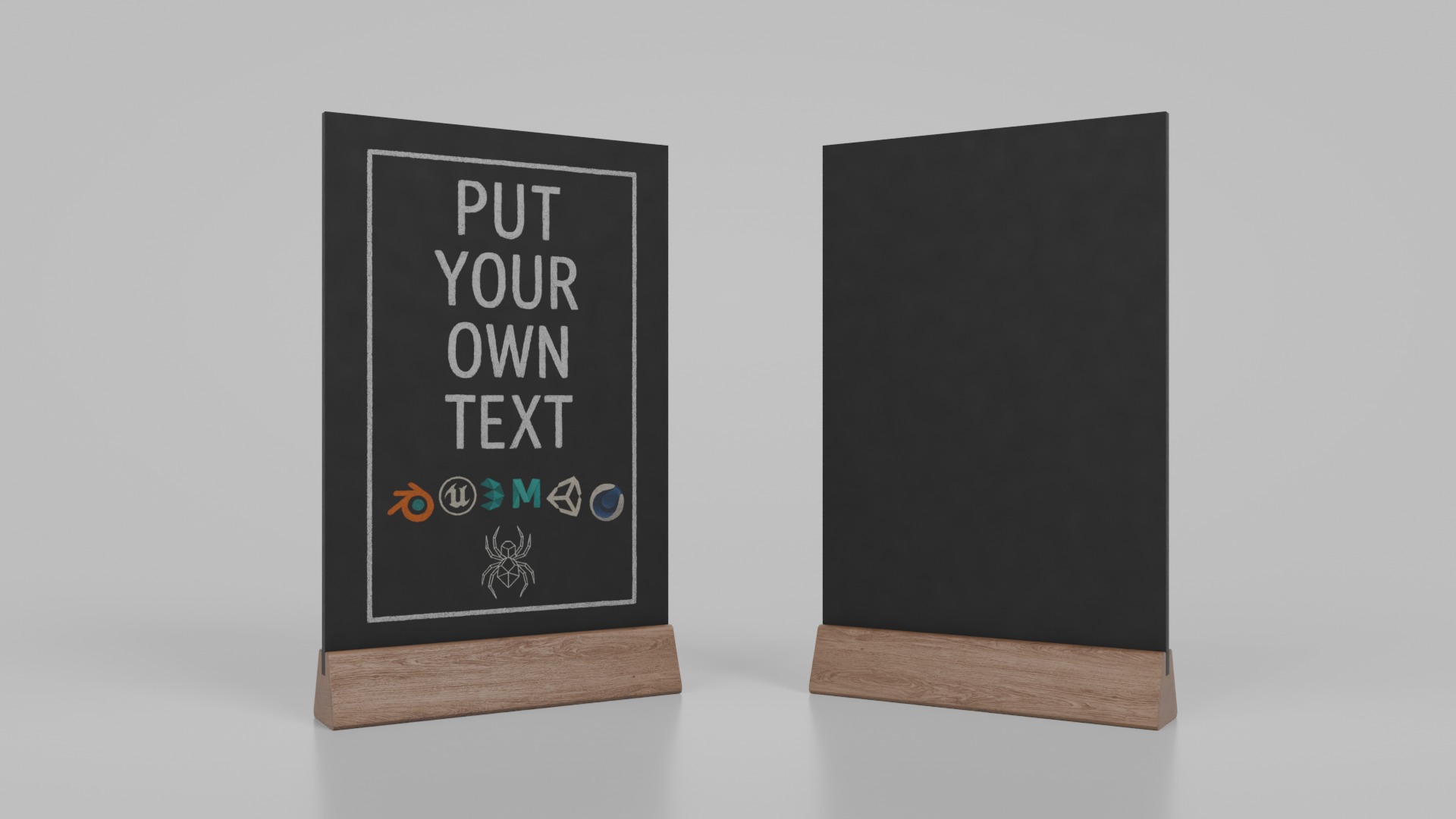 Versatile Rectangular Chalkboard Set 3D Model Collection_25