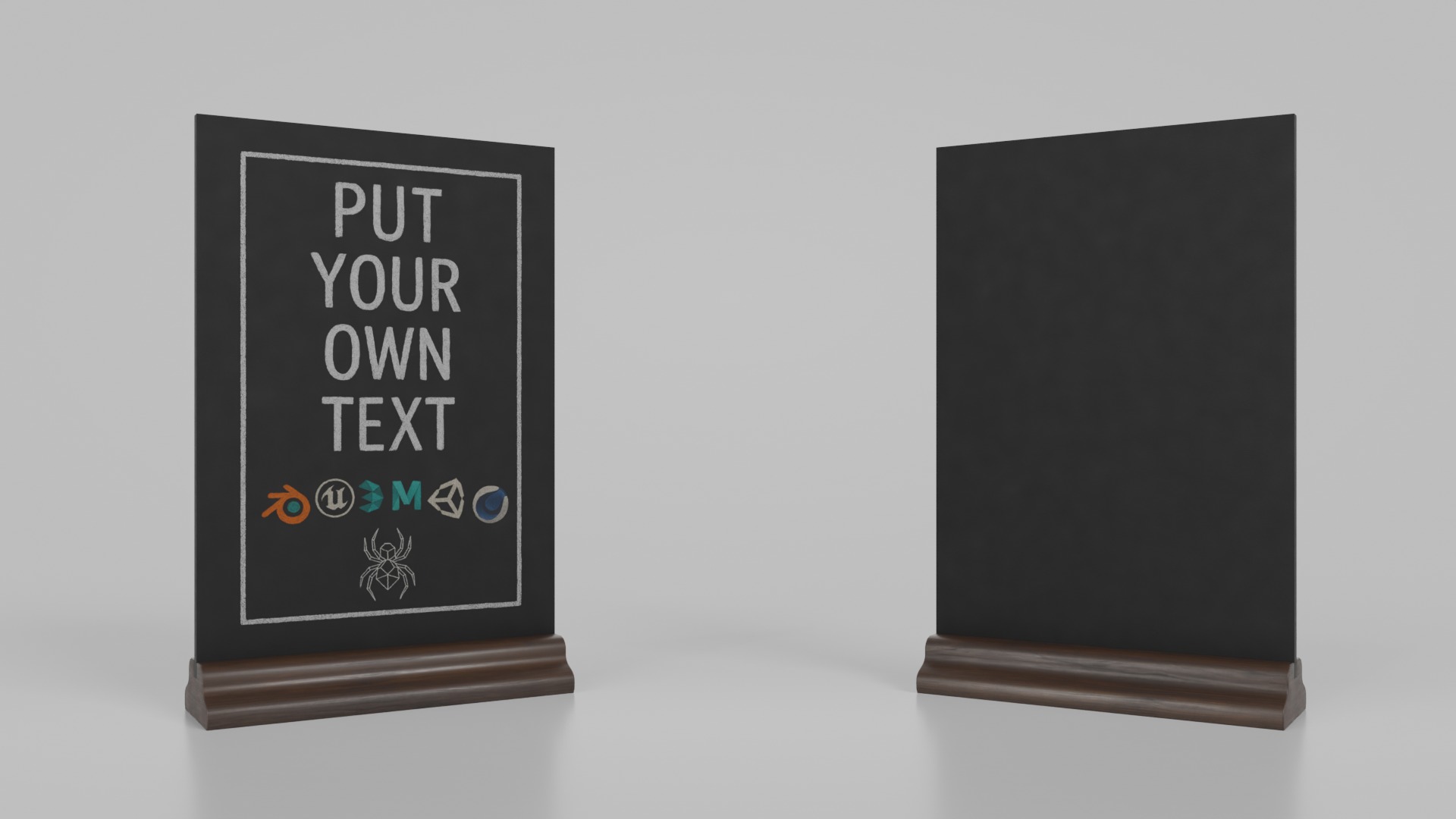 Versatile Rectangular Chalkboard Set 3D Model Collection_13