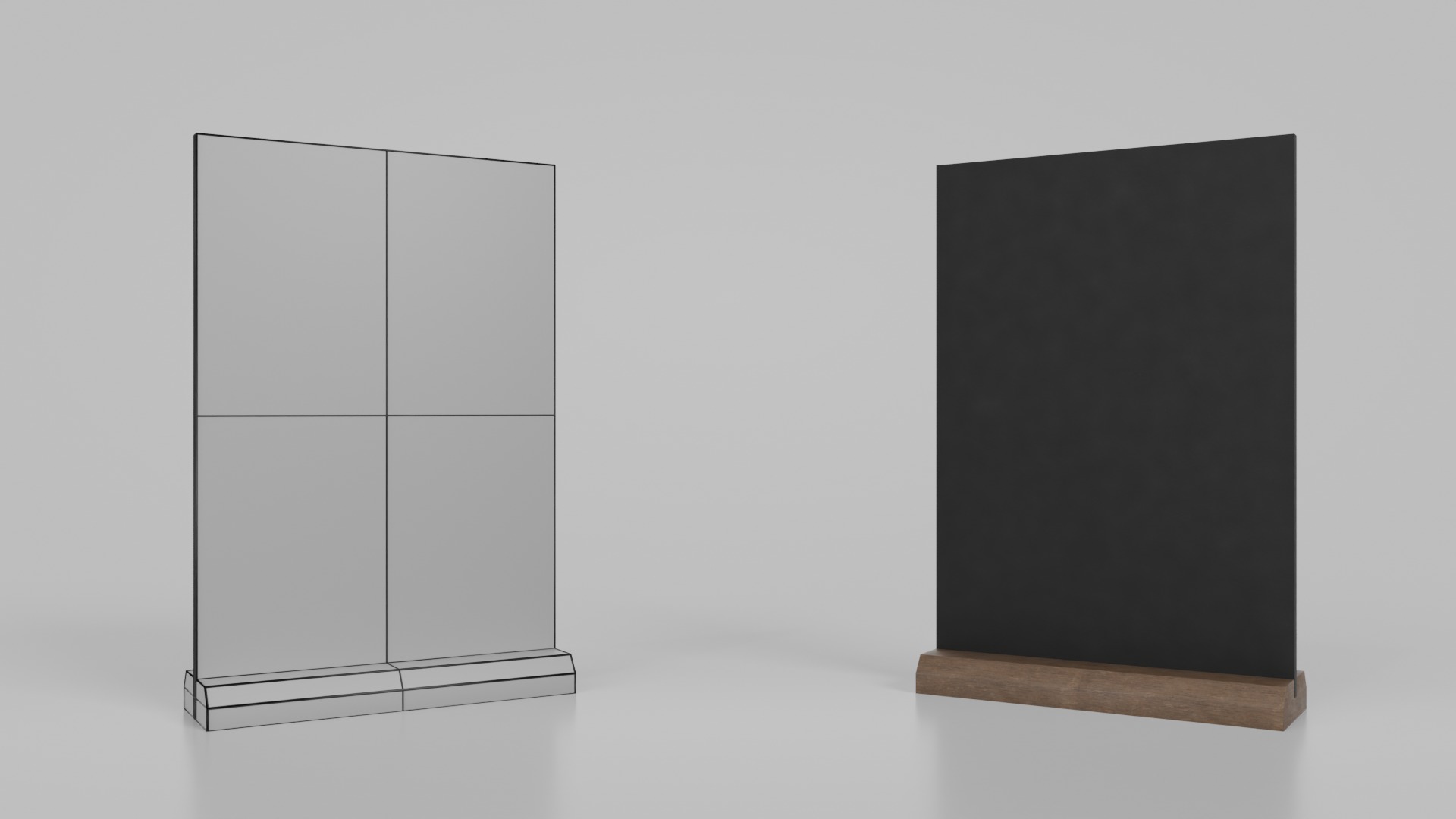 Versatile Rectangular Chalkboard Set 3D Model Collection_10