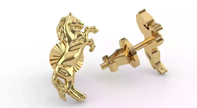 Horse earring jewelry