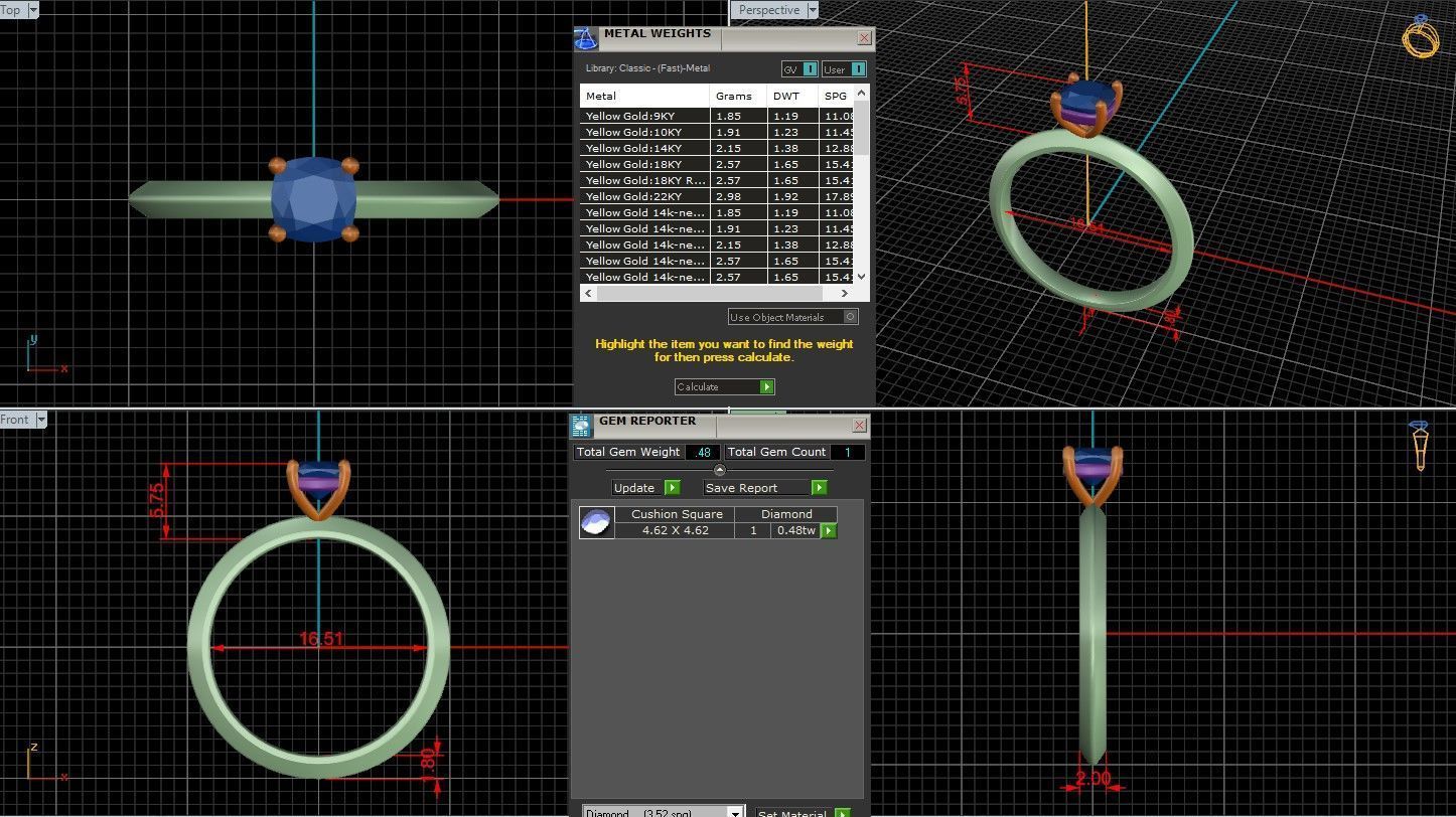 Solitaire Engagement ring 3dm stl renders details  3D print model_1
