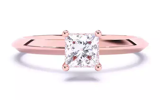 Solitaire Engagement ring 3dm stl renders details 