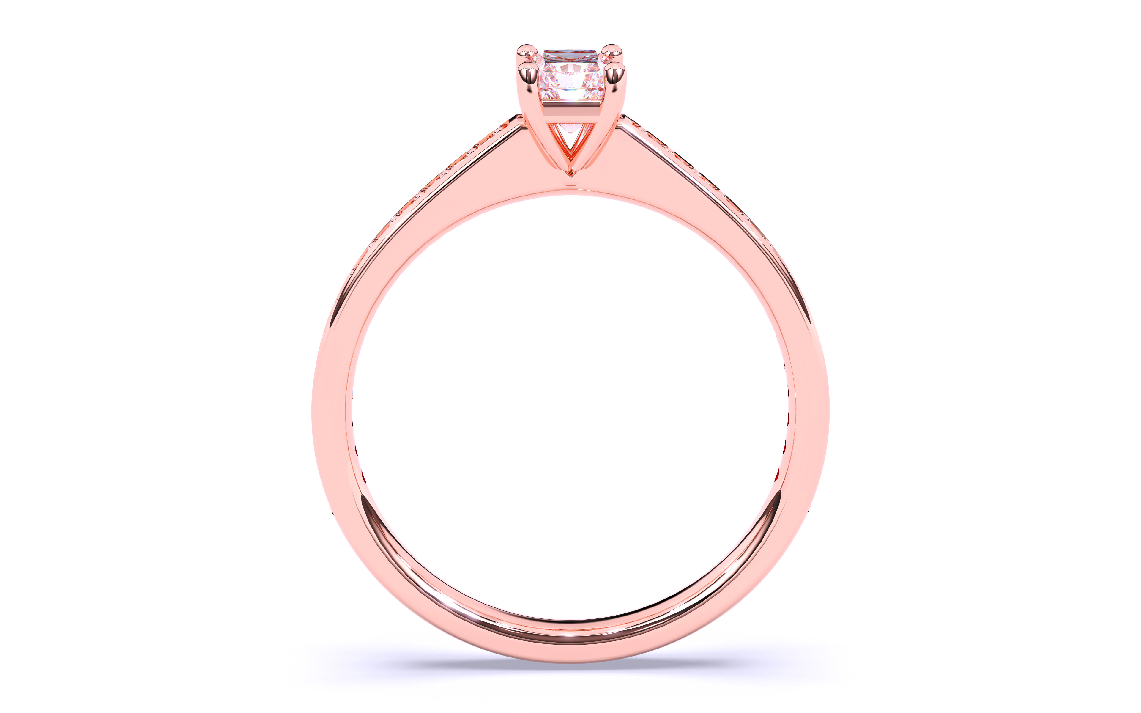 Solitaire Engagement ring 3dm stl renders details 3D print model_11