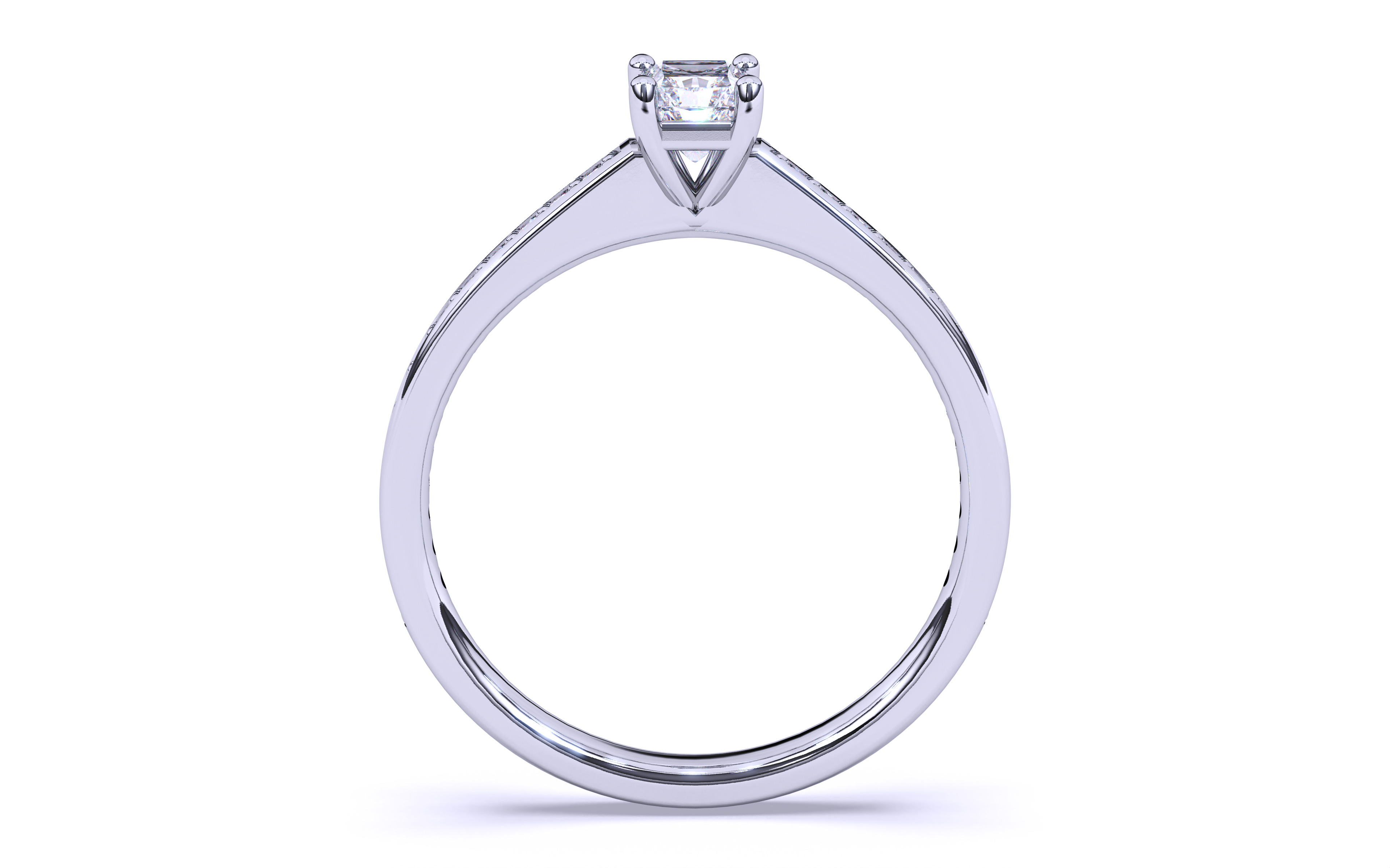 Solitaire Engagement ring 3dm stl renders details 3D print model_8