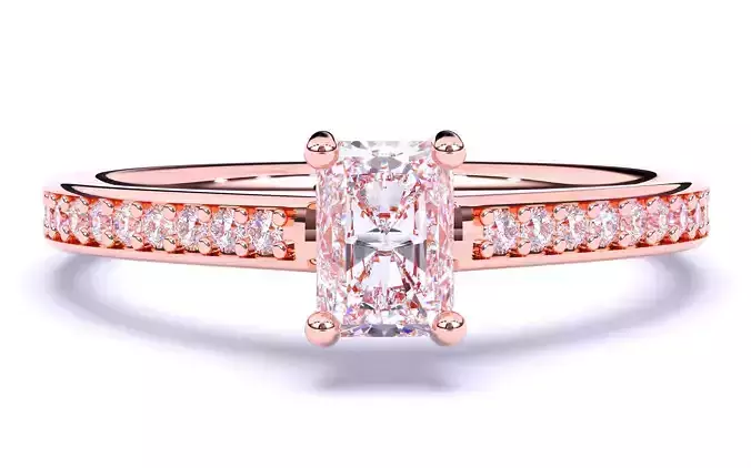 Solitaire Engagement ring 3dm stl renders details 