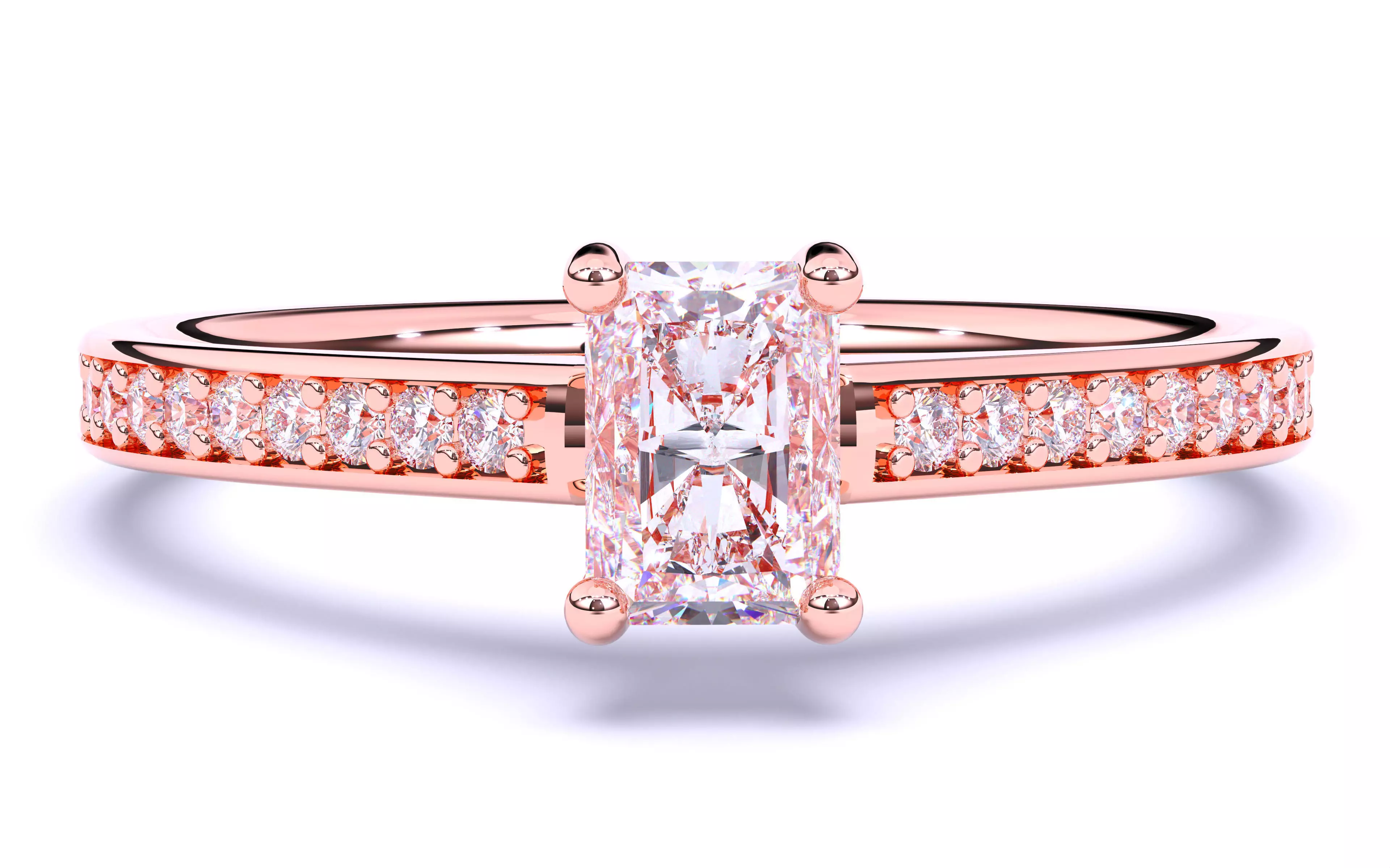 Solitaire Engagement ring 3dm stl renders details 3D print model_0