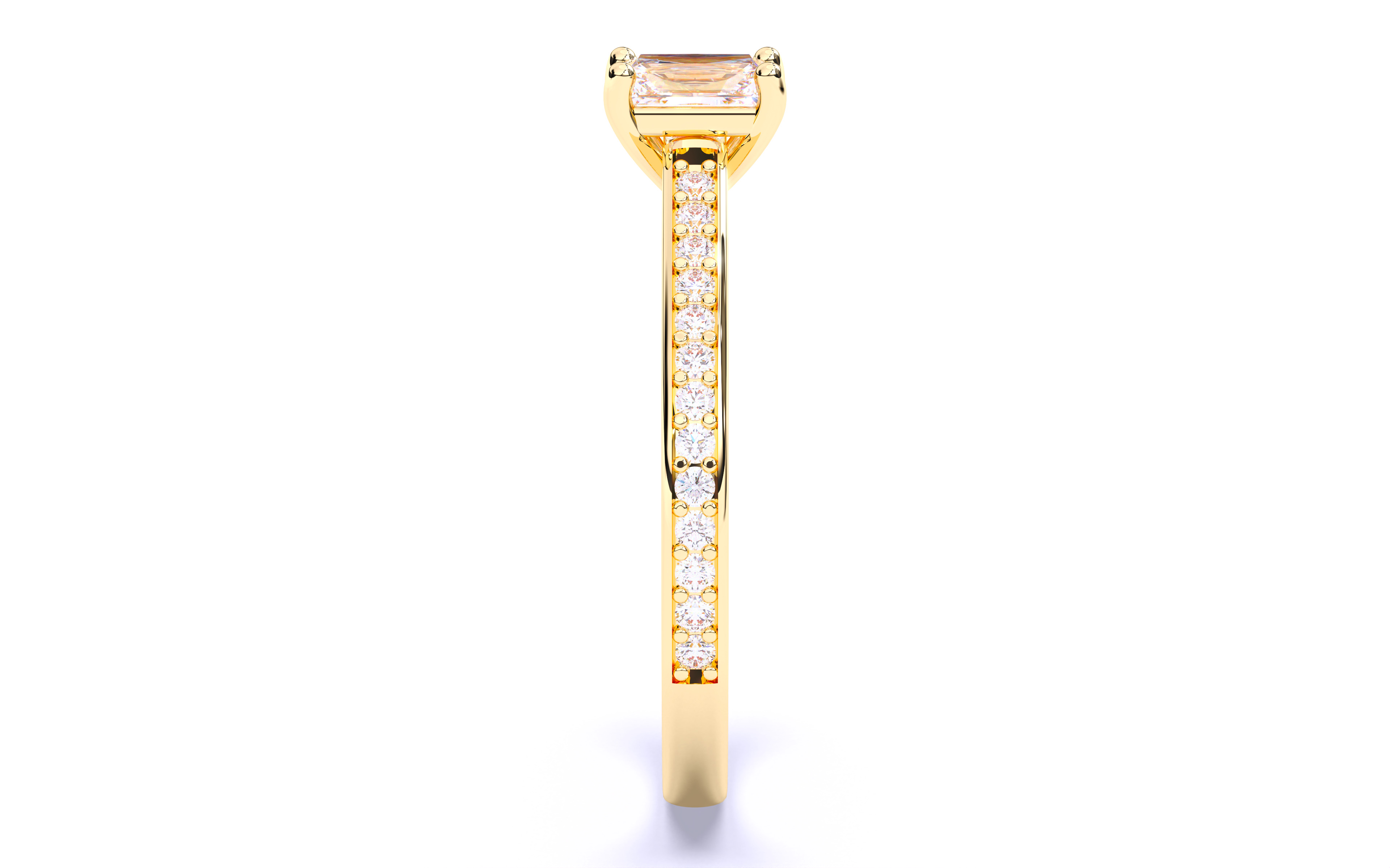 Solitaire Engagement ring 3dm stl renders details 3D print model_4