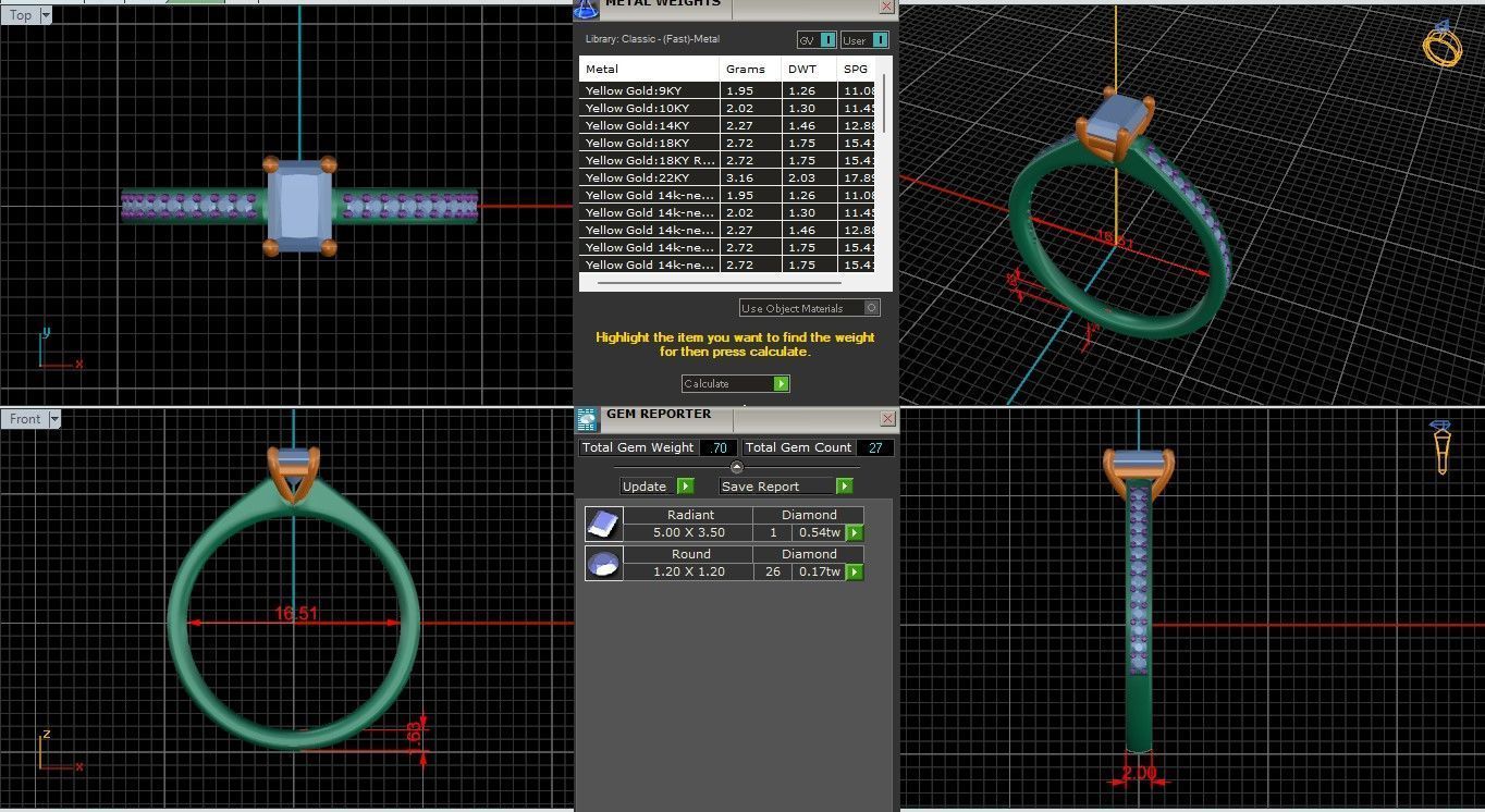 Solitaire Engagement ring 3dm stl renders details 3D print model_1