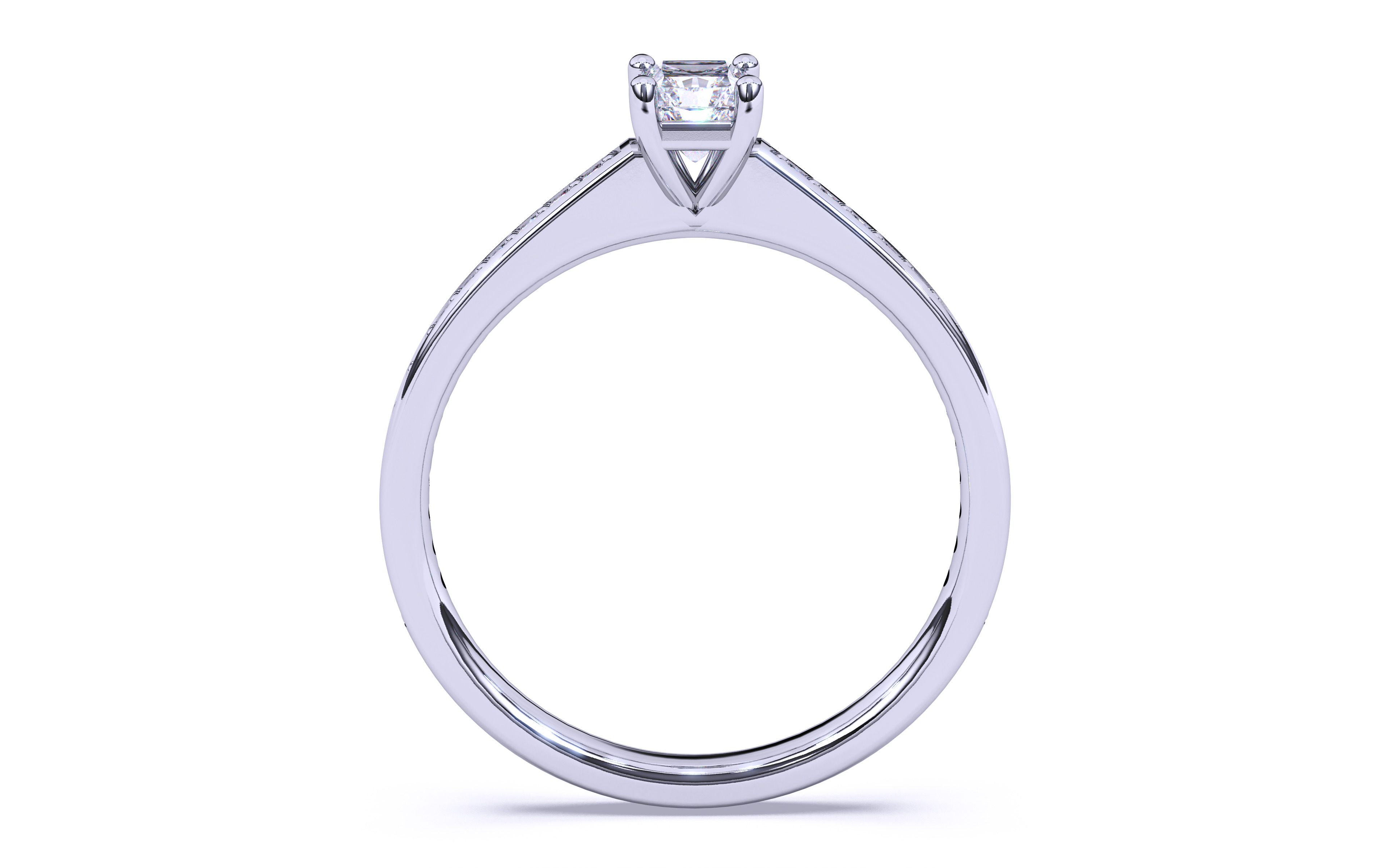 Solitaire Engagement ring 3dm stl renders details 3D print model_9
