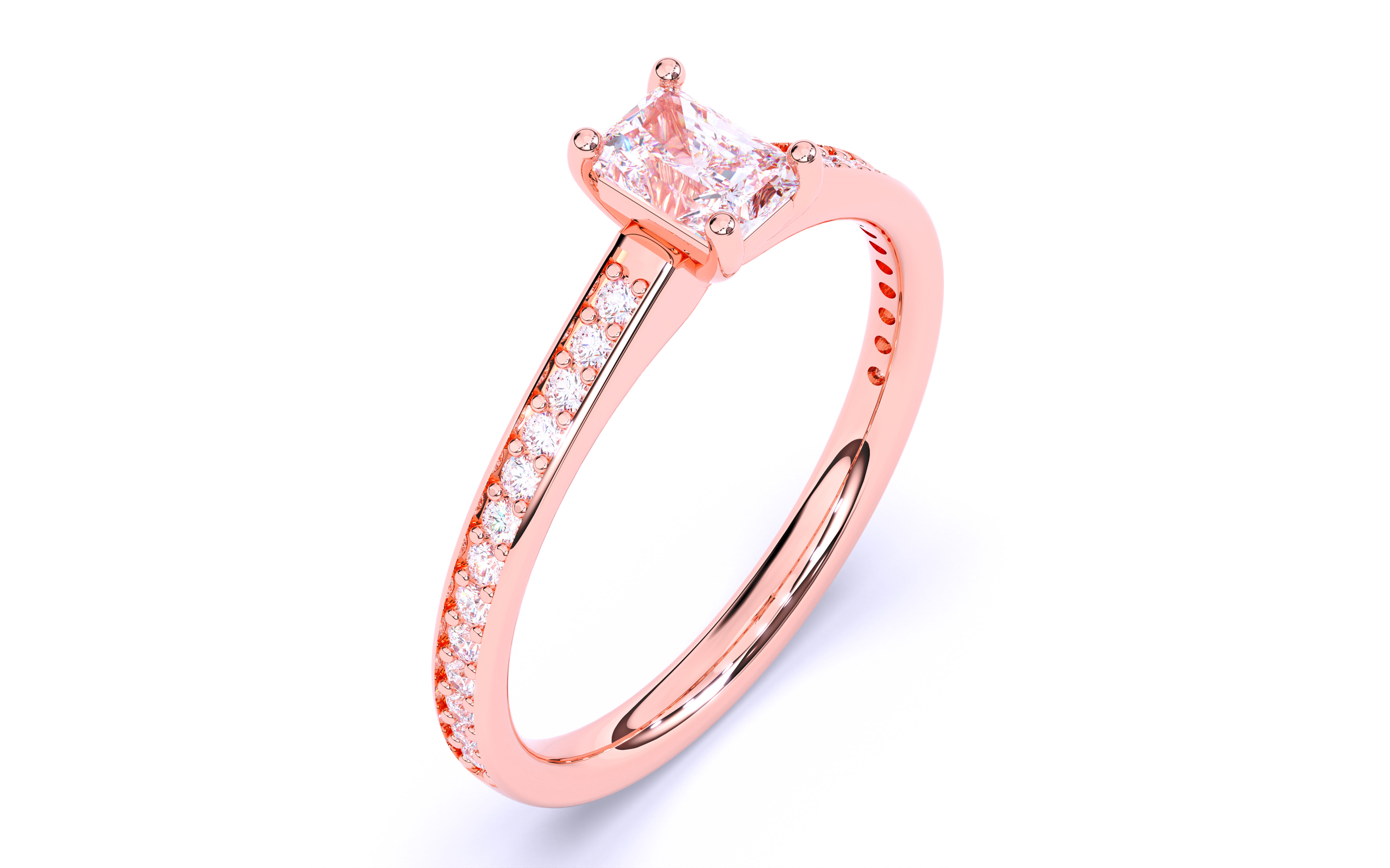 Solitaire Engagement ring 3dm stl renders details 3D print model_21