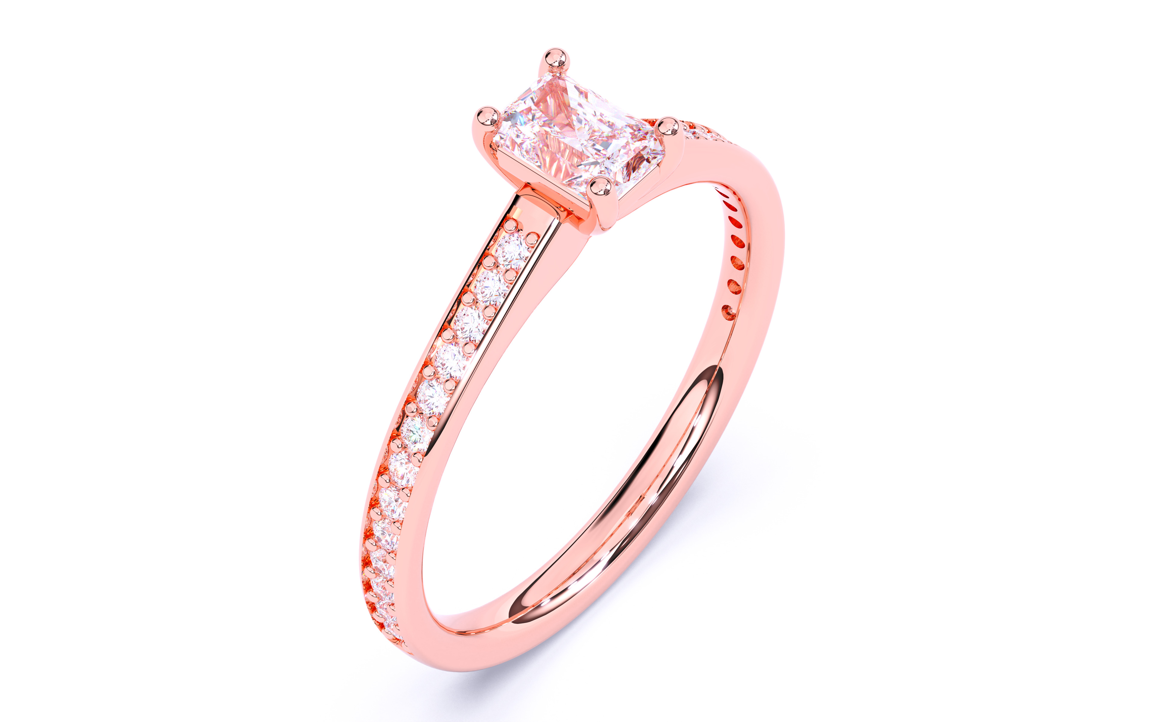Solitaire Engagement ring 3dm stl renders details 3D print model_20