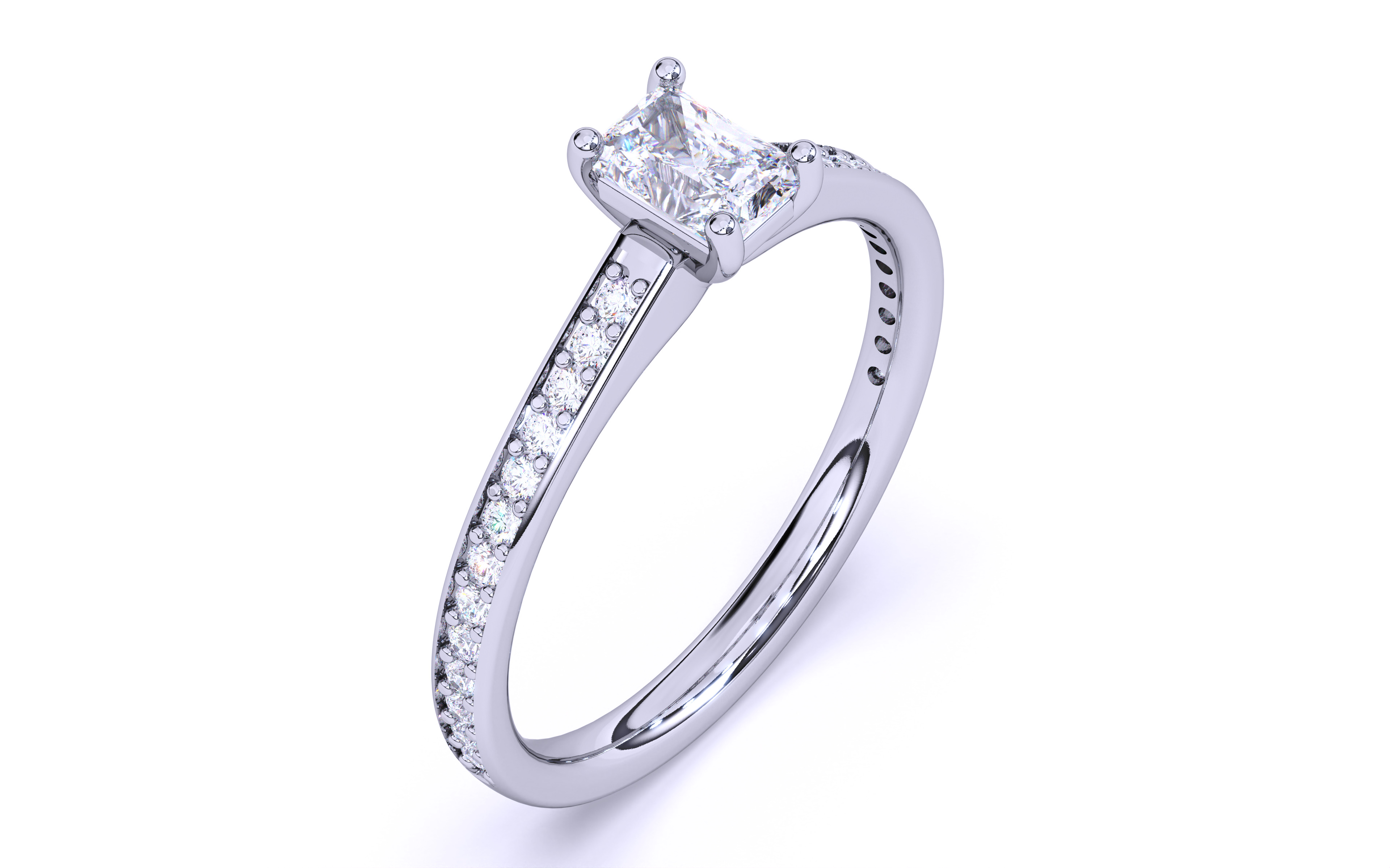 Solitaire Engagement ring 3dm stl renders details 3D print model_18