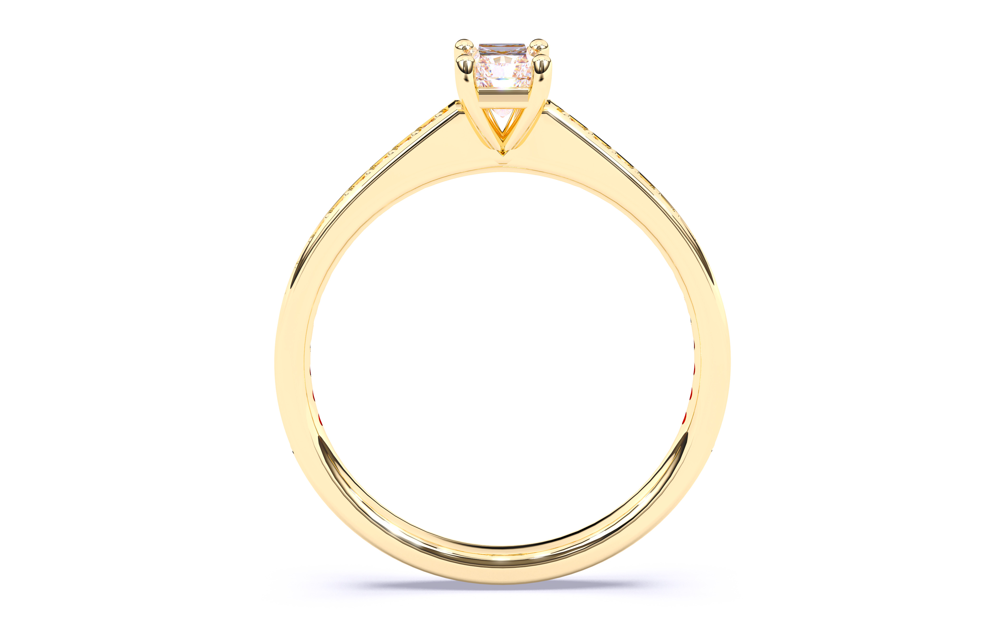 Solitaire Engagement ring 3dm stl renders details 3D print model_6