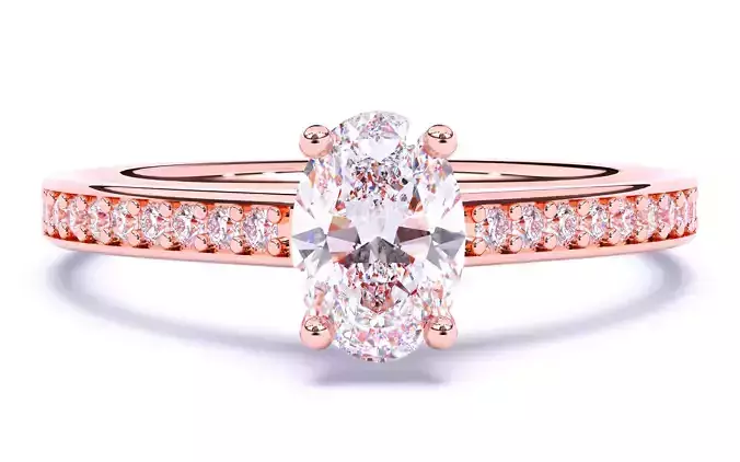 Solitaire Engagement ring 3dm stl renders details 