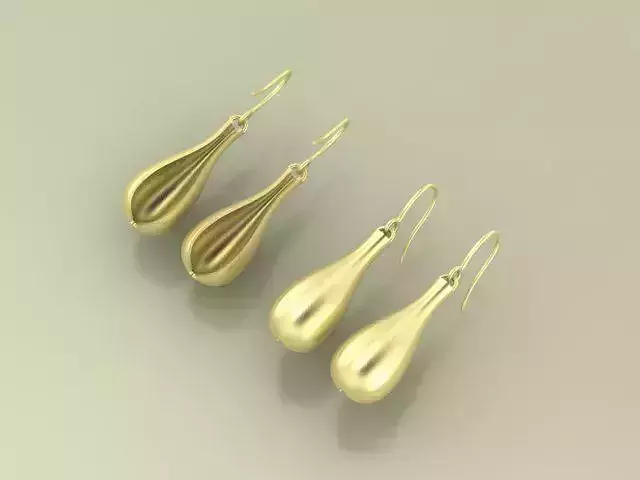 Teardrop Earring Elegant 3D Printable Jewelry Model 3DM STL OBJ  3D print model