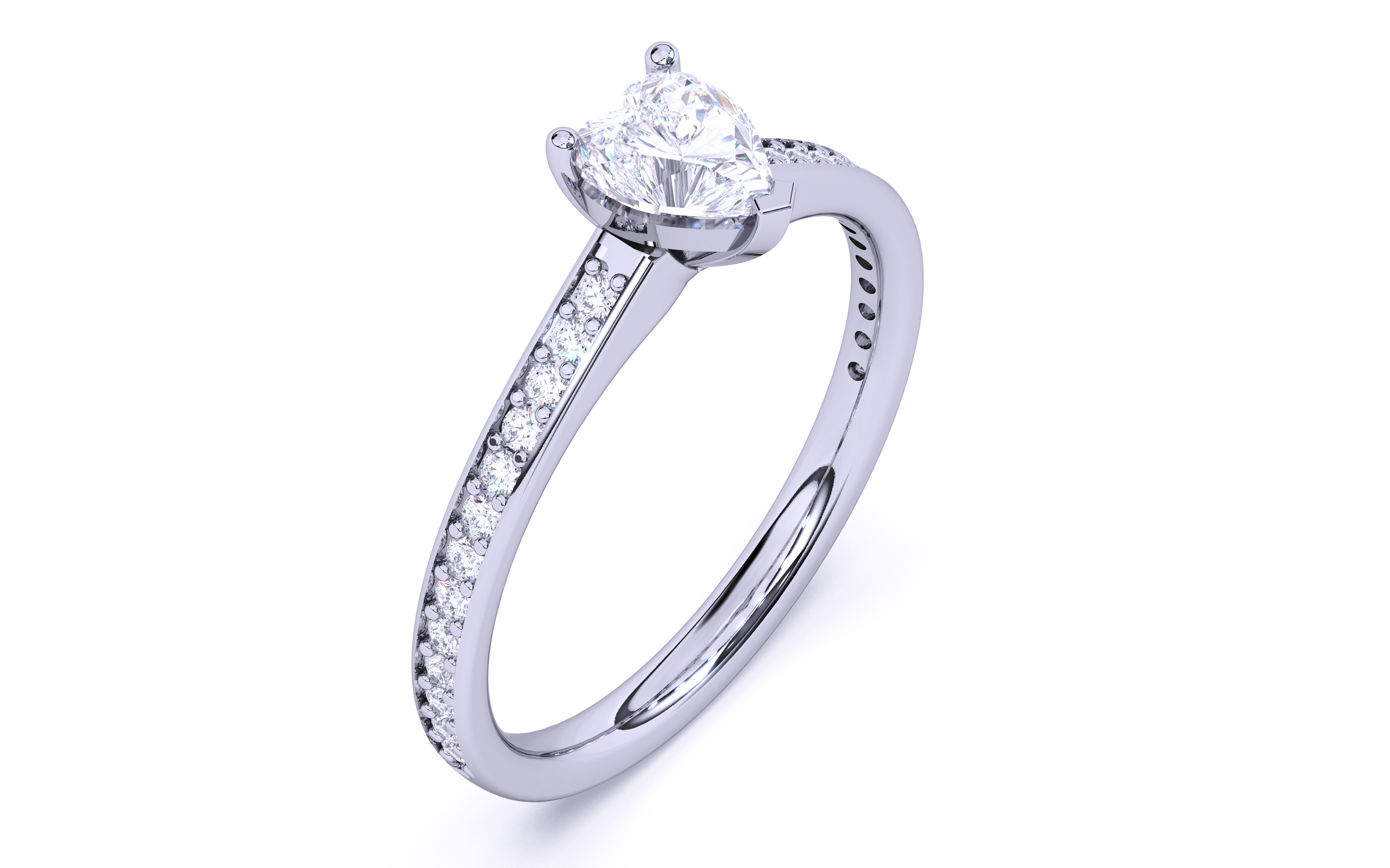 Solitaire Engagement ring 3dm stl renders details 3D print model_18