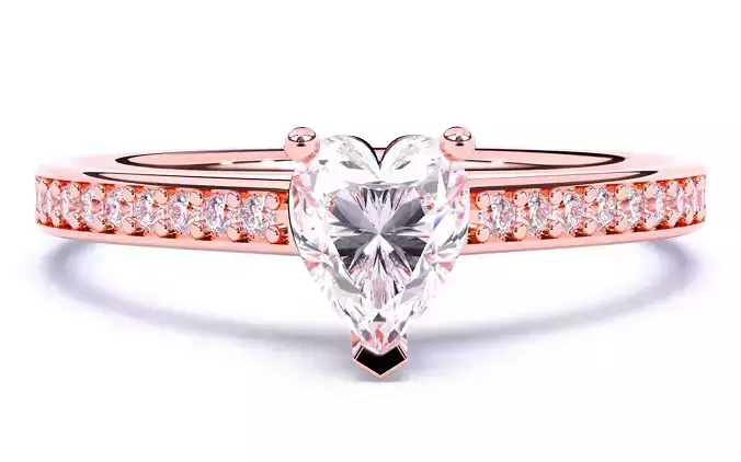 Solitaire Engagement ring 3dm stl renders details 