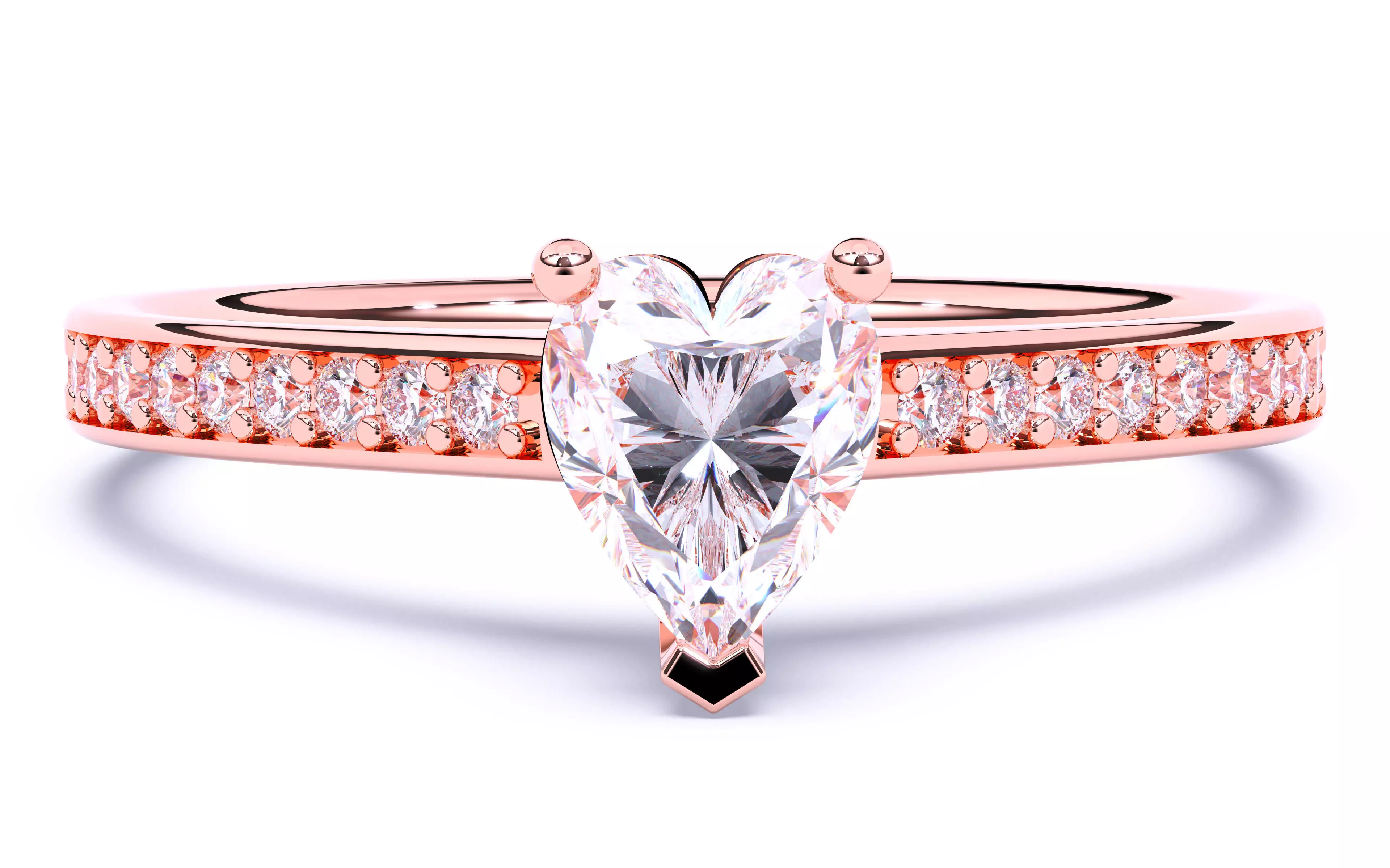 Solitaire Engagement ring 3dm stl renders details 3D print model_0