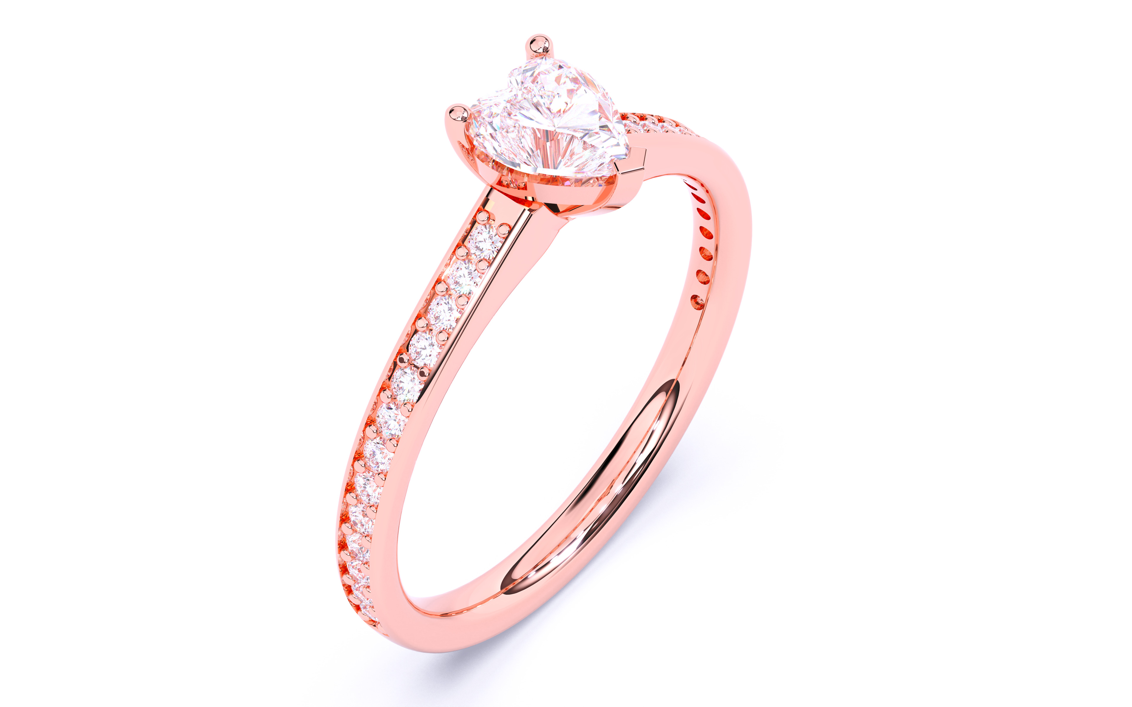 Solitaire Engagement ring 3dm stl renders details 3D print model_21