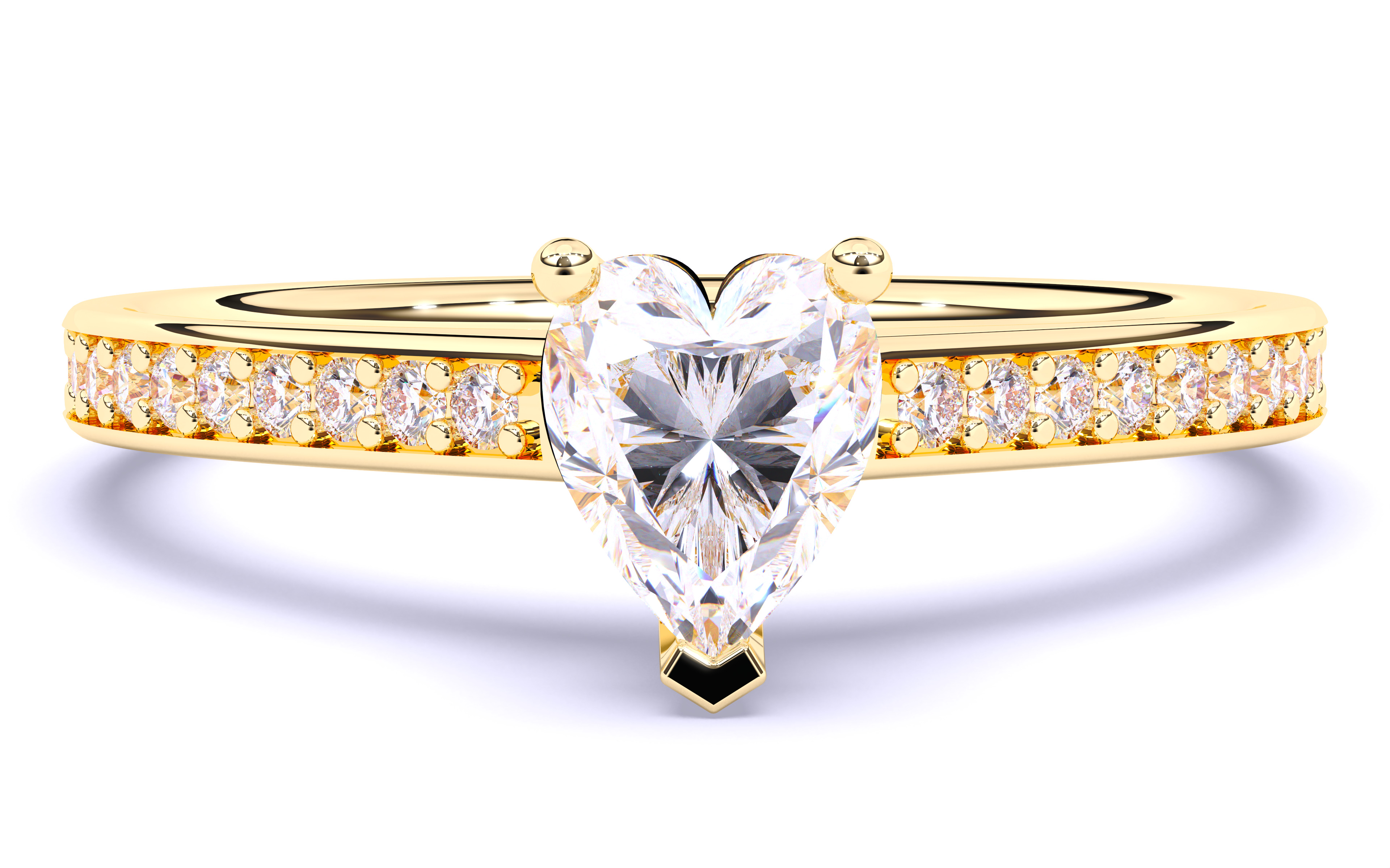 Solitaire Engagement ring 3dm stl renders details 3D print model_17