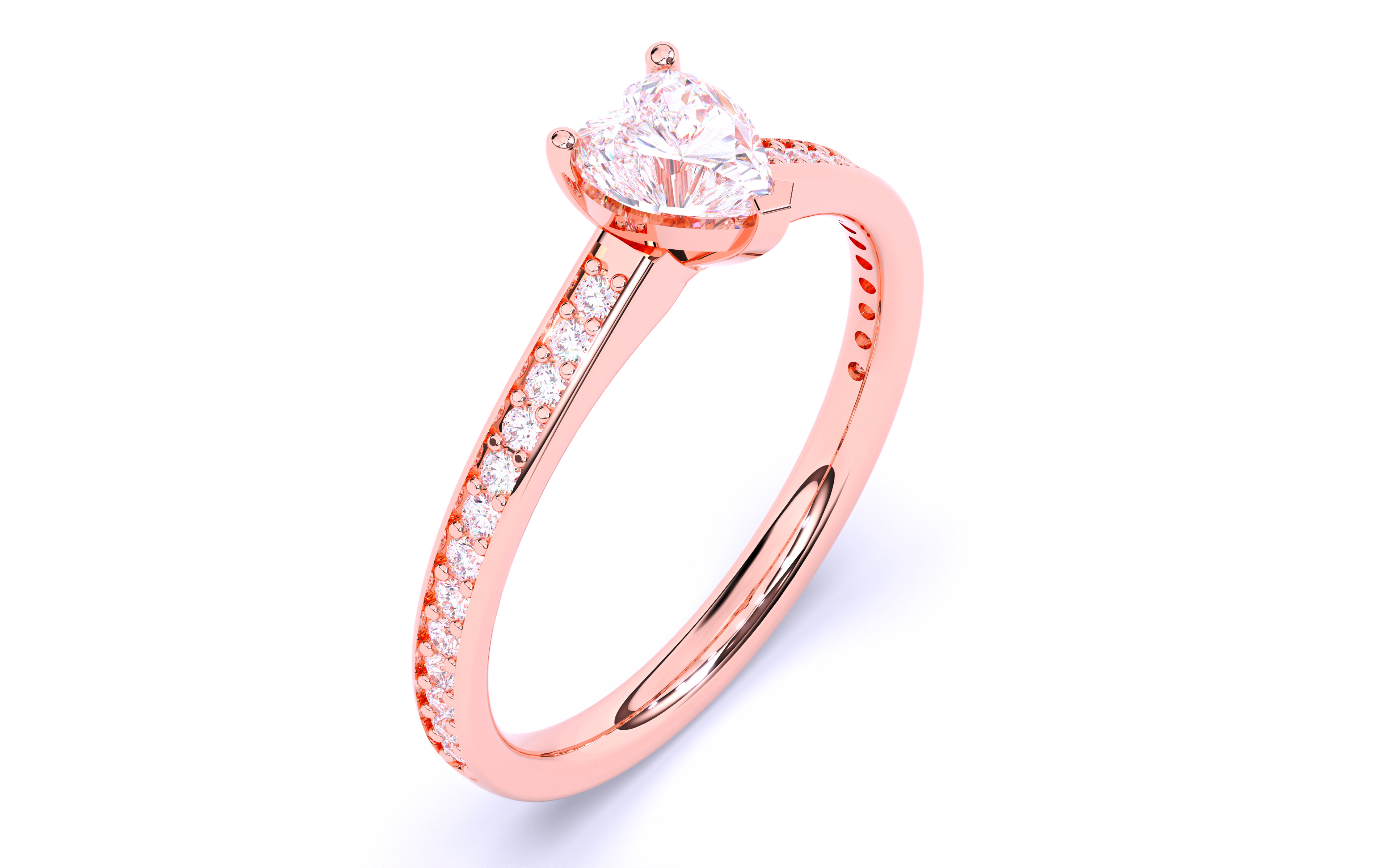 Solitaire Engagement ring 3dm stl renders details 3D print model_20