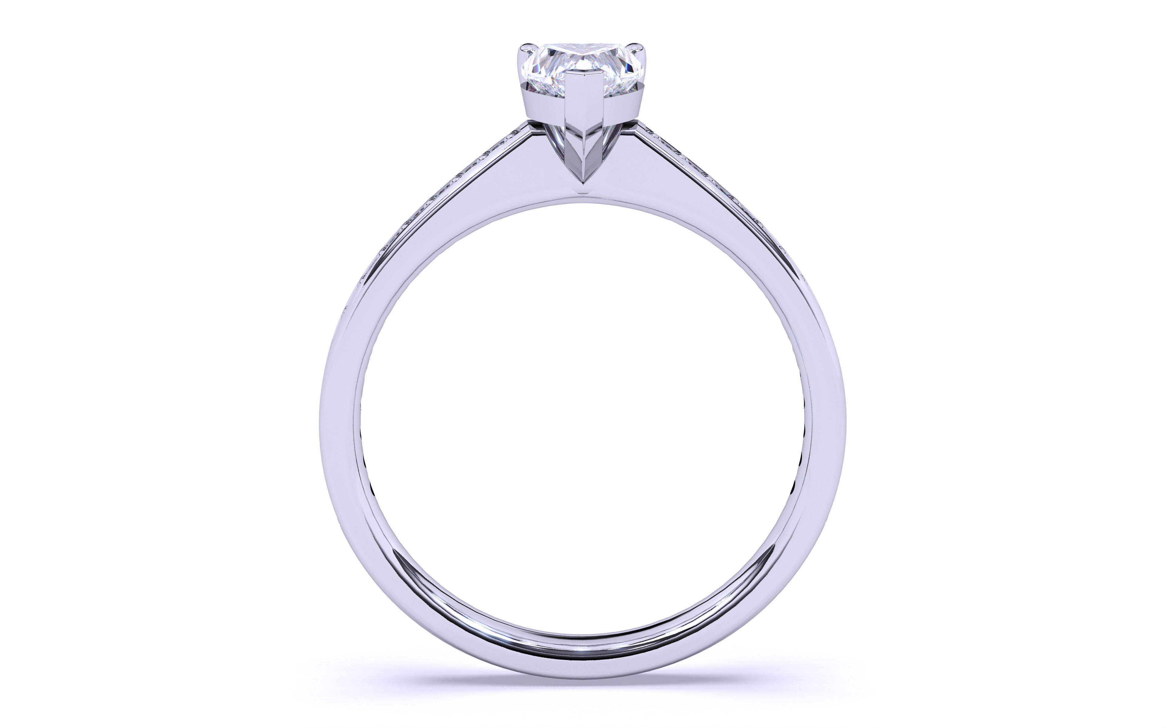 Solitaire Engagement ring 3dm stl renders details 3D print model_9