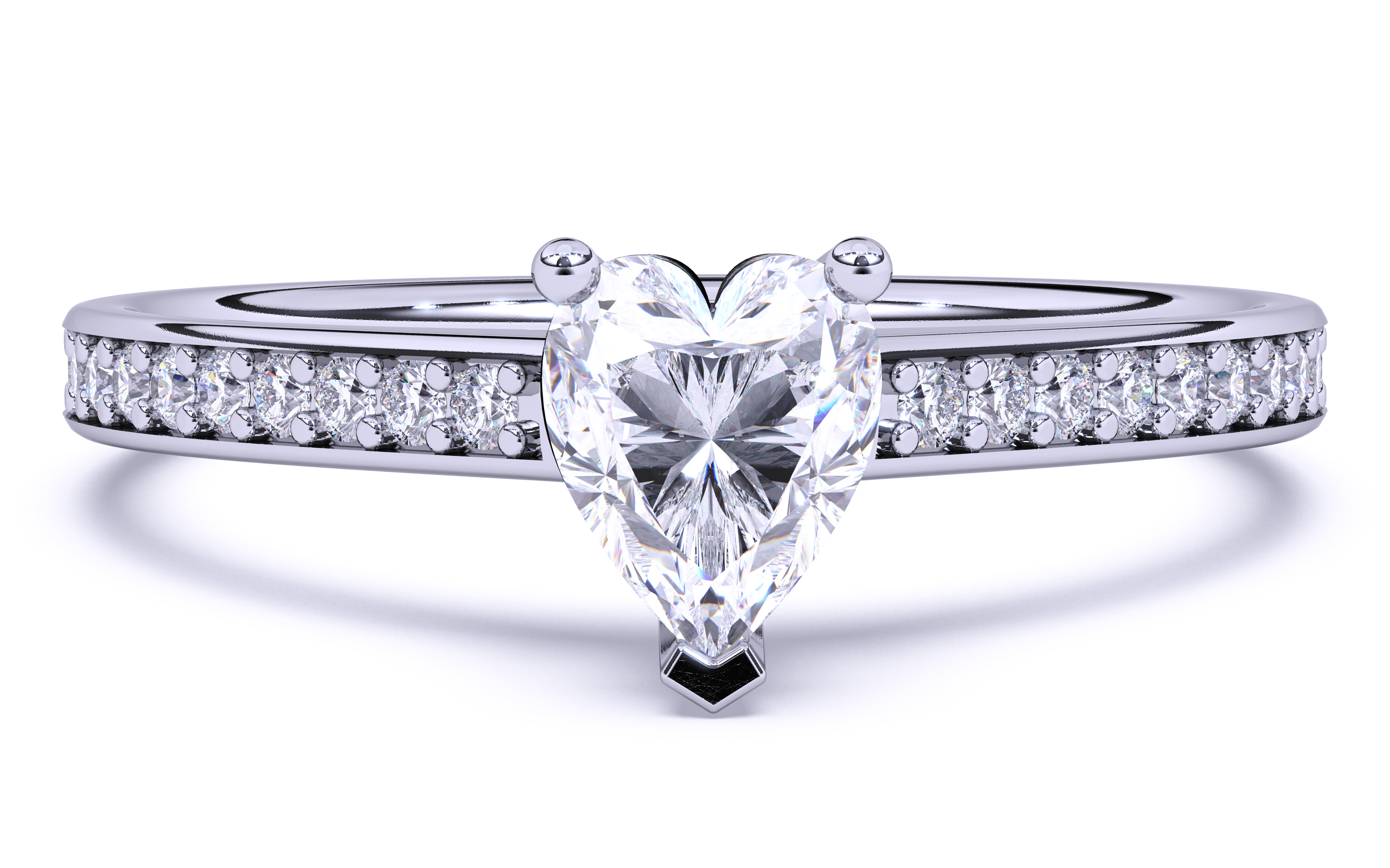 Solitaire Engagement ring 3dm stl renders details 3D print model_15