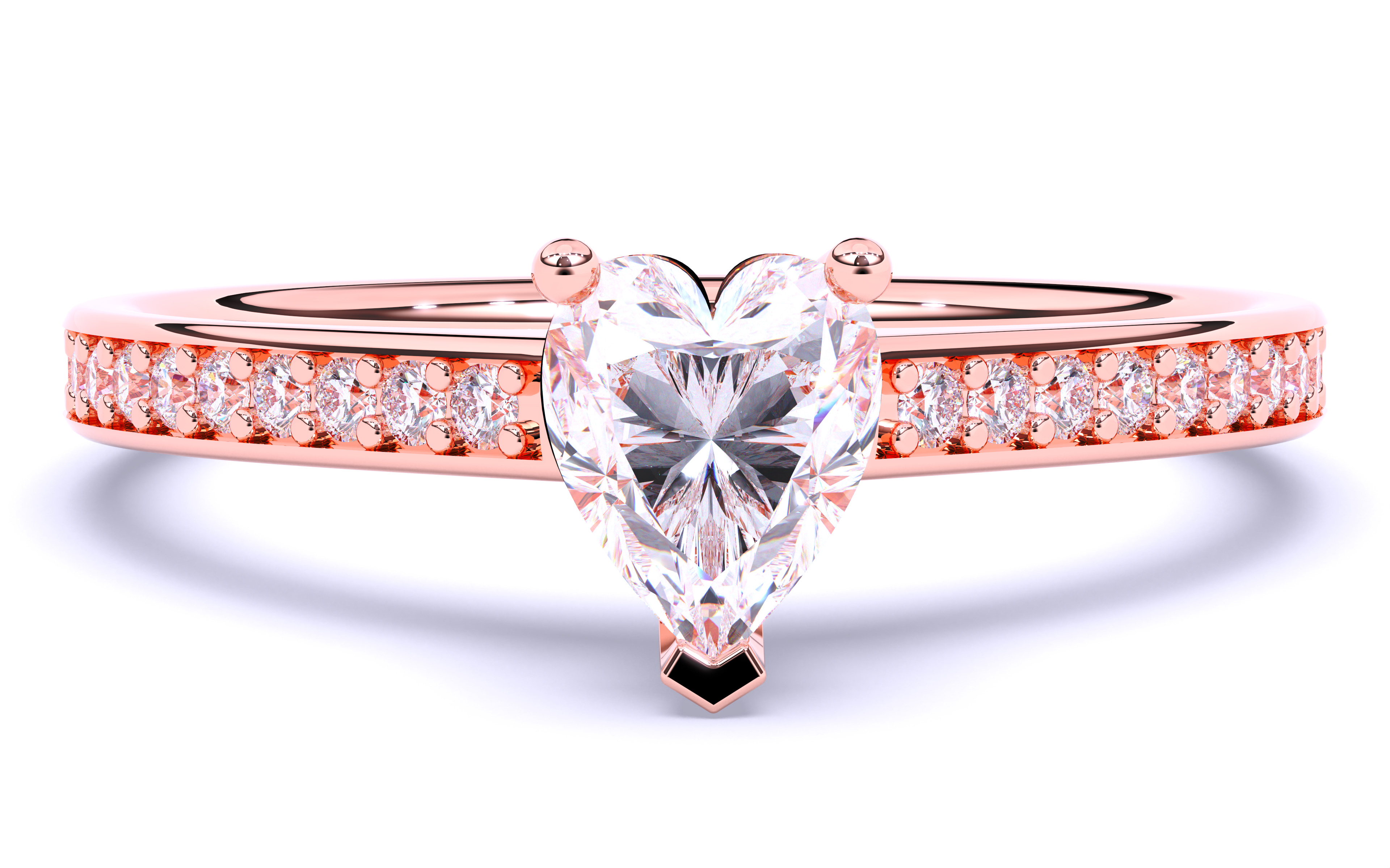 Solitaire Engagement ring 3dm stl renders details 3D print model_13