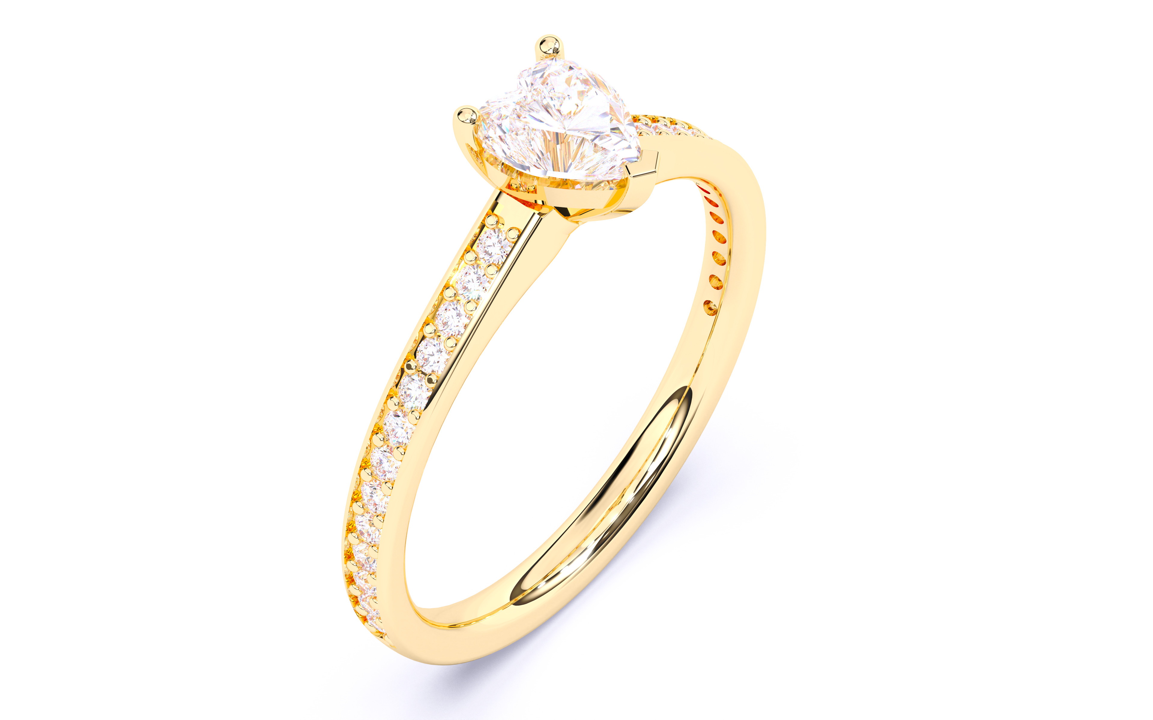 Solitaire Engagement ring 3dm stl renders details 3D print model_12