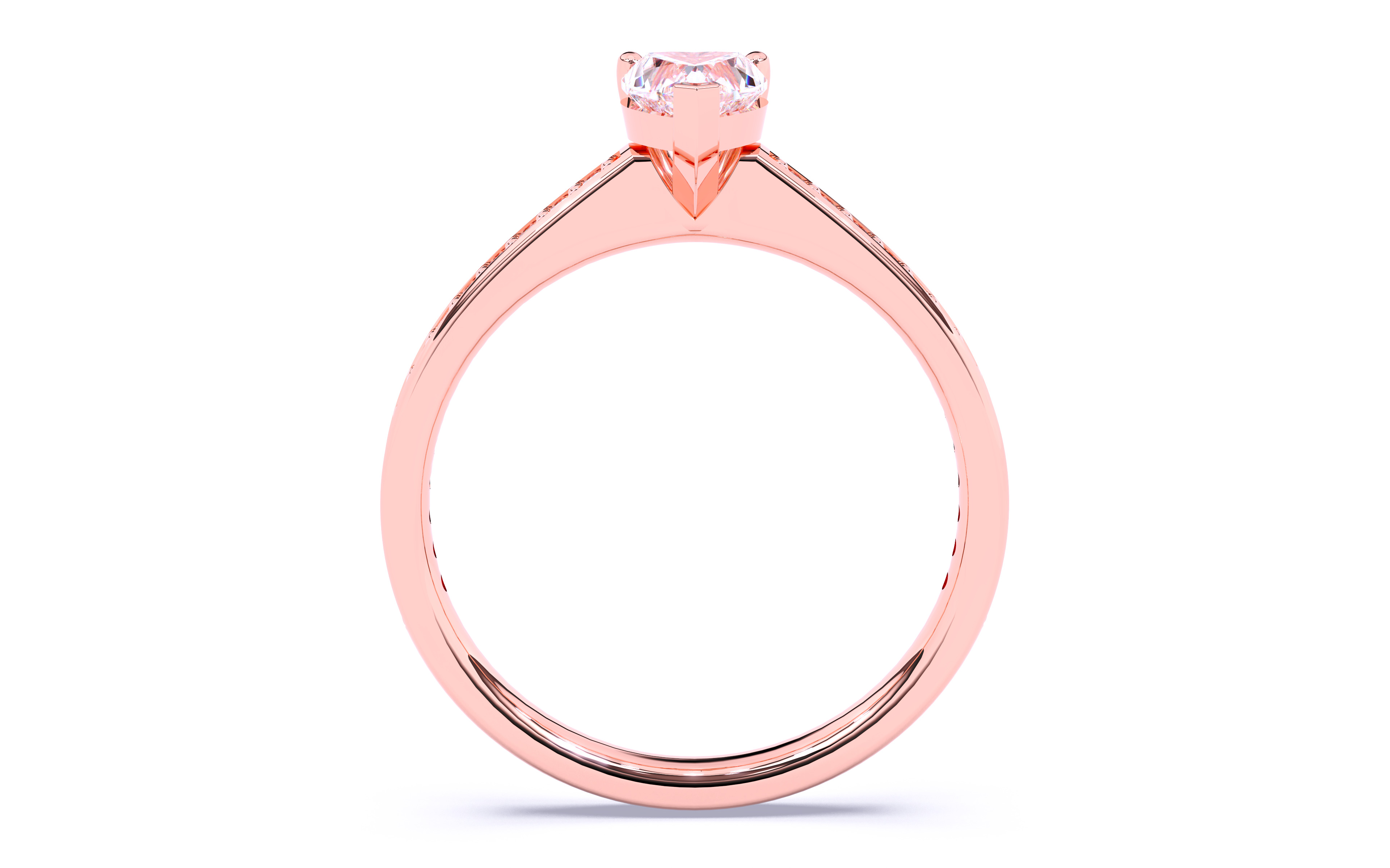 Solitaire Engagement ring 3dm stl renders details 3D print model_11