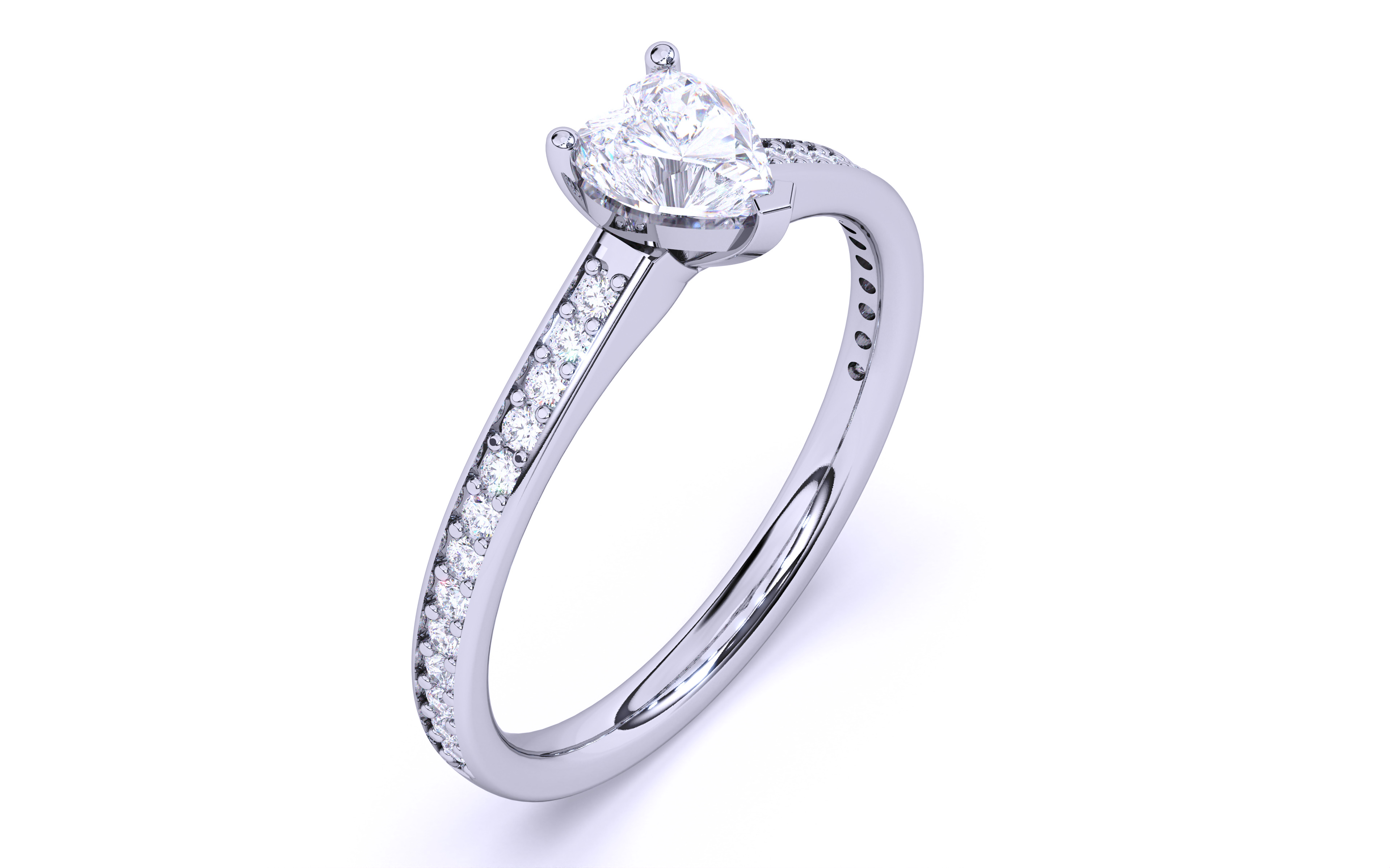Solitaire Engagement ring 3dm stl renders details 3D print model_19
