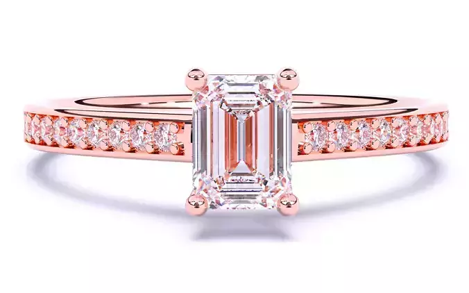 Solitaire Engagement ring 3dm stl renders details 