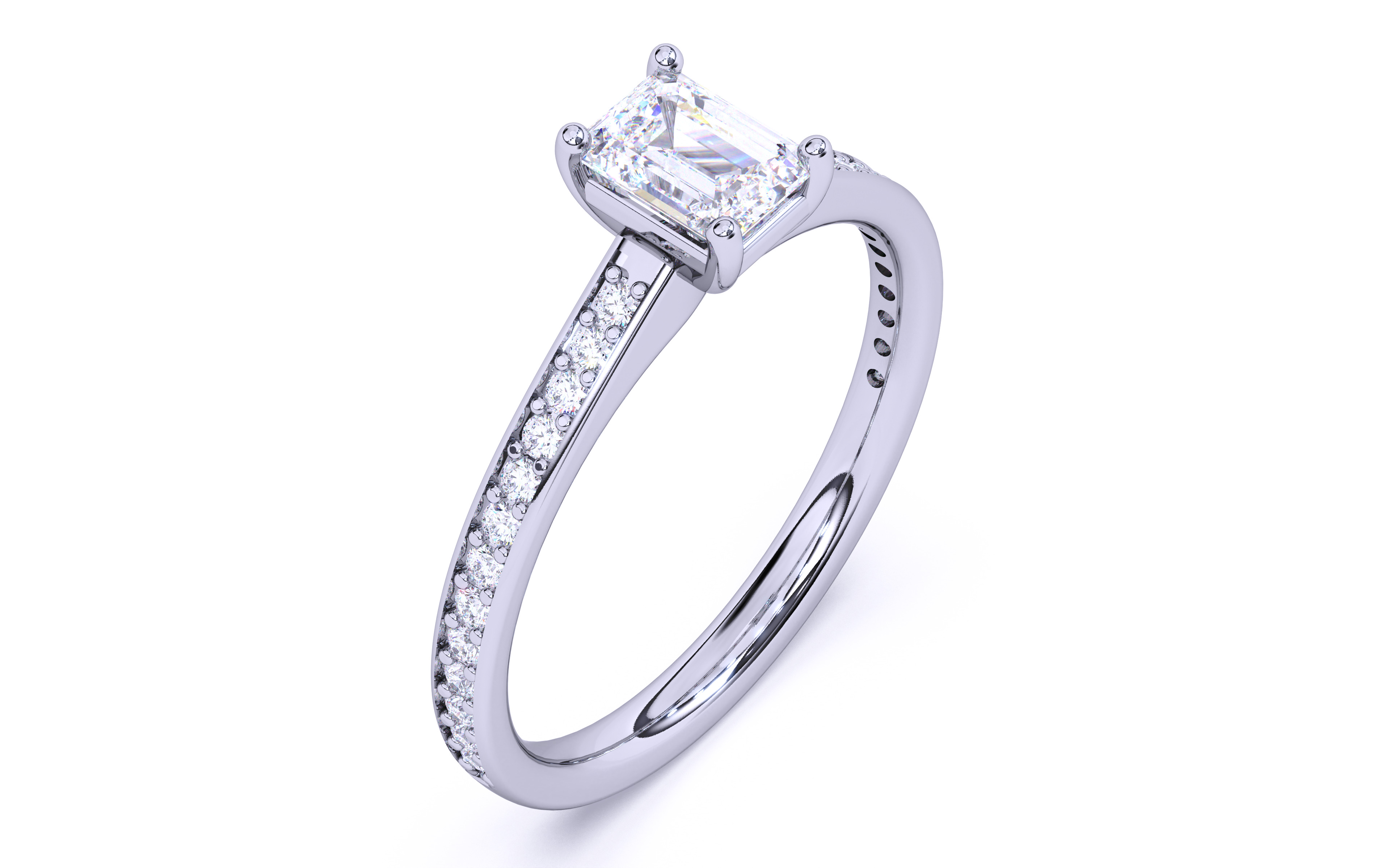 Solitaire Engagement ring 3dm stl renders details 3D print model_18