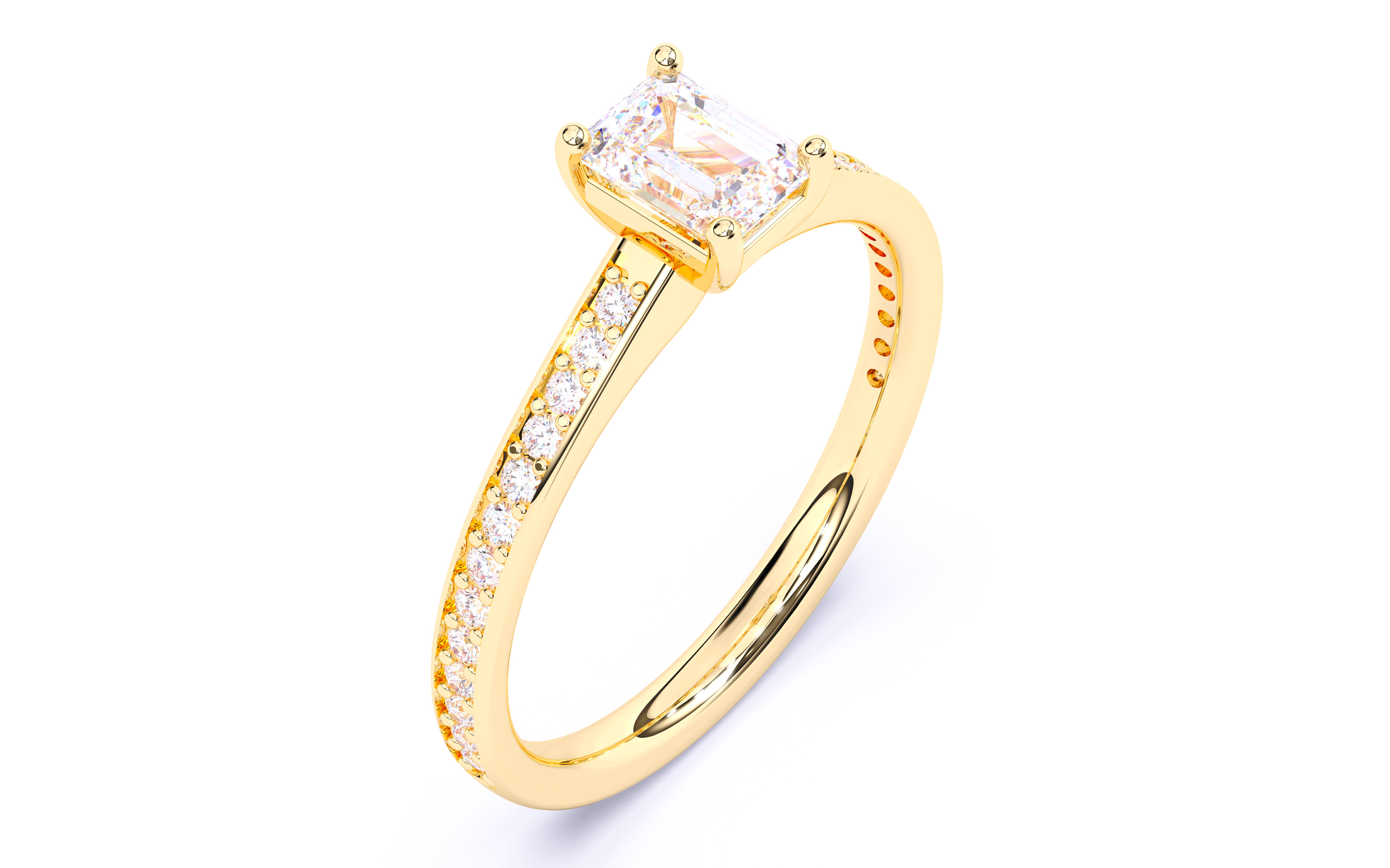 Solitaire Engagement ring 3dm stl renders details 3D print model_12