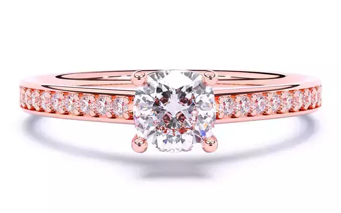 Solitaire Engagement ring 3dm stl renders details 