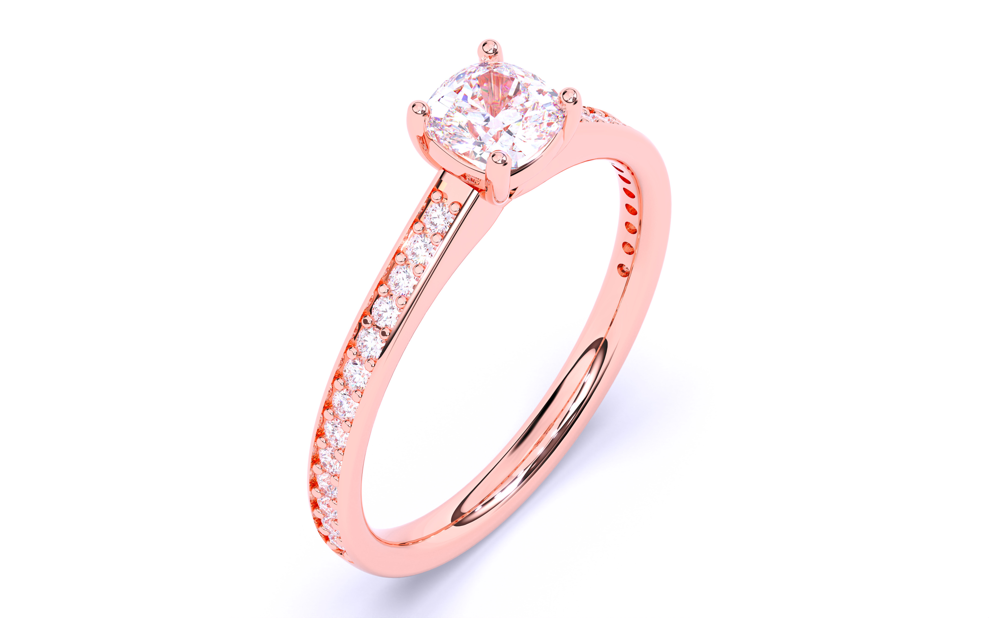Solitaire Engagement ring 3dm stl renders details 3D print model_20